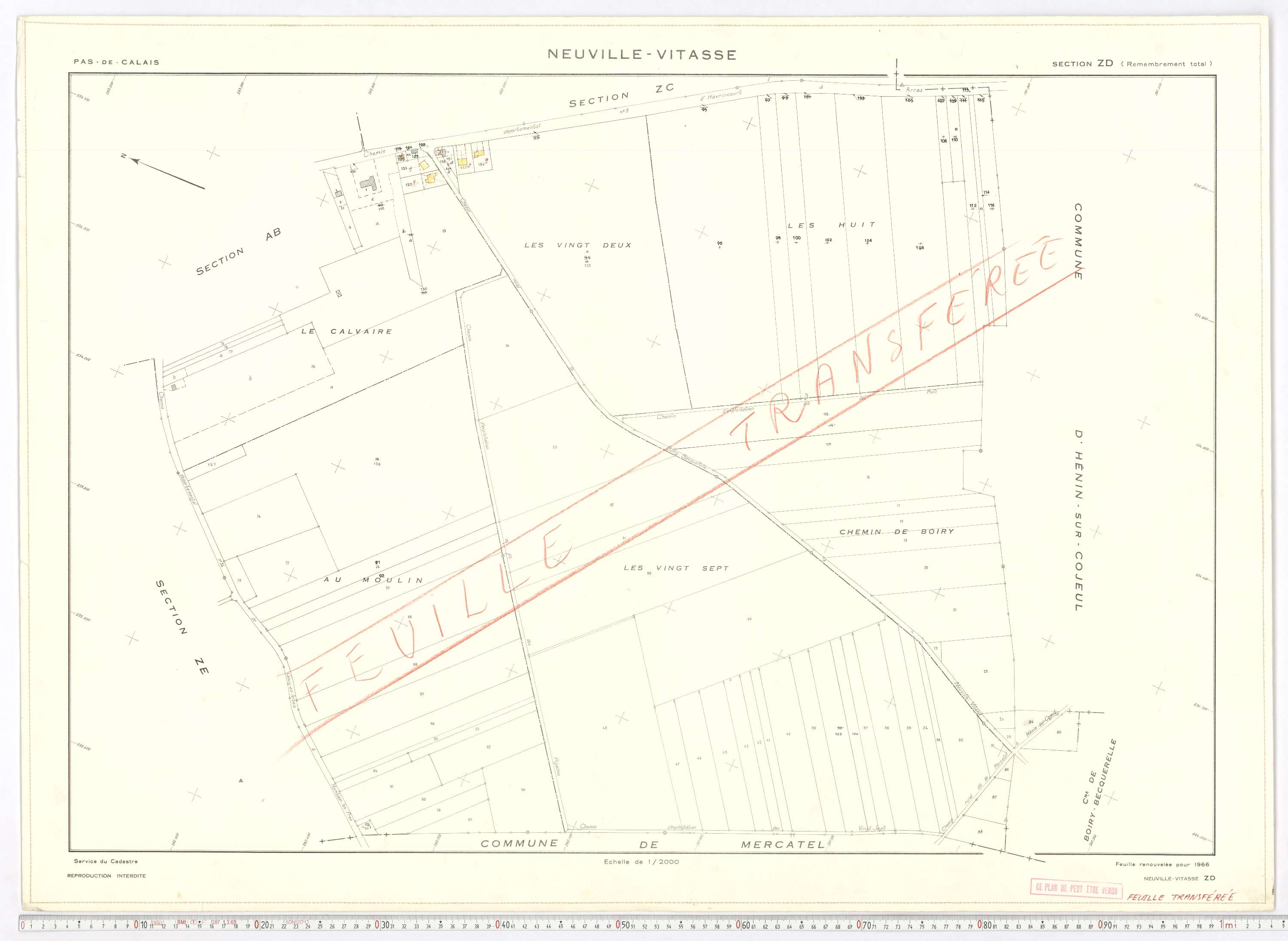 Neuville-Vitasse - Section ZD.