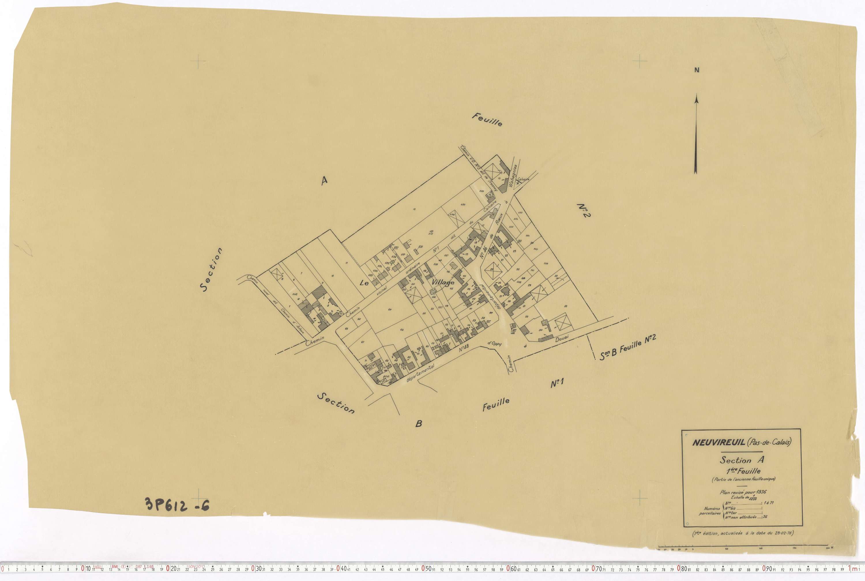 Neuvireuil - Section A, feuille 1.