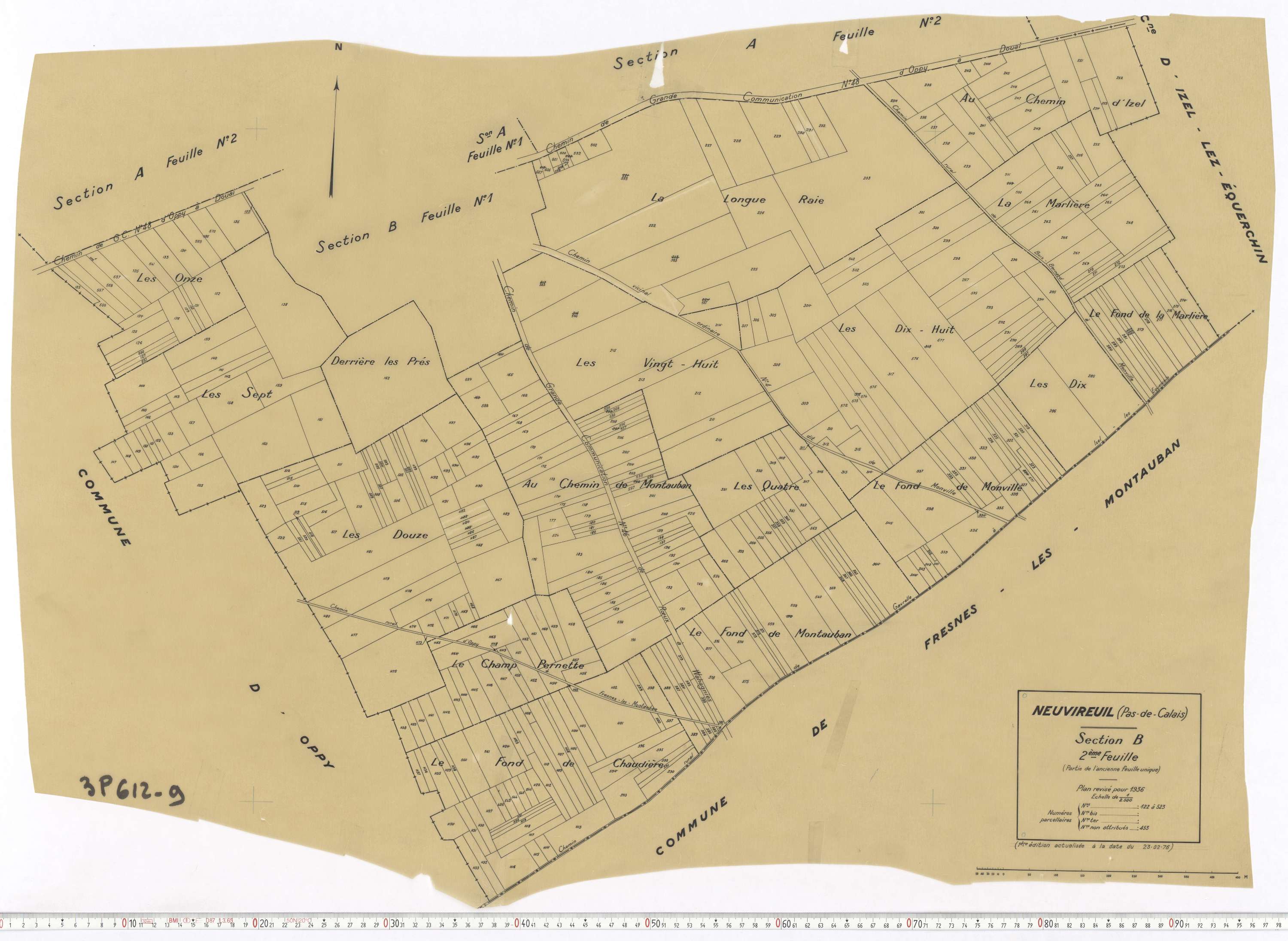 Neuvireuil - Section B, feuille 2.