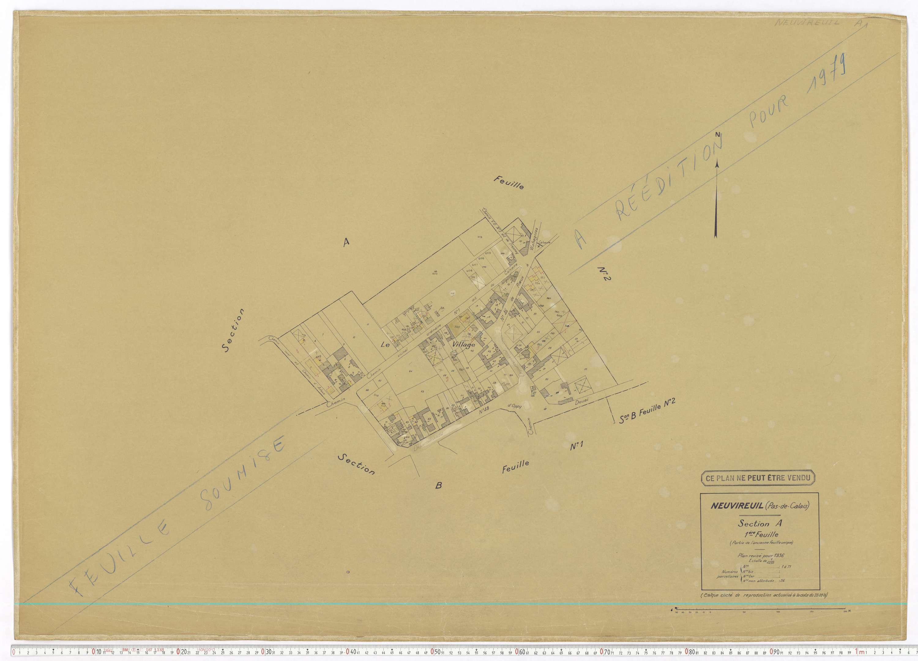Neuvireuil - Section A, feuille 1.
