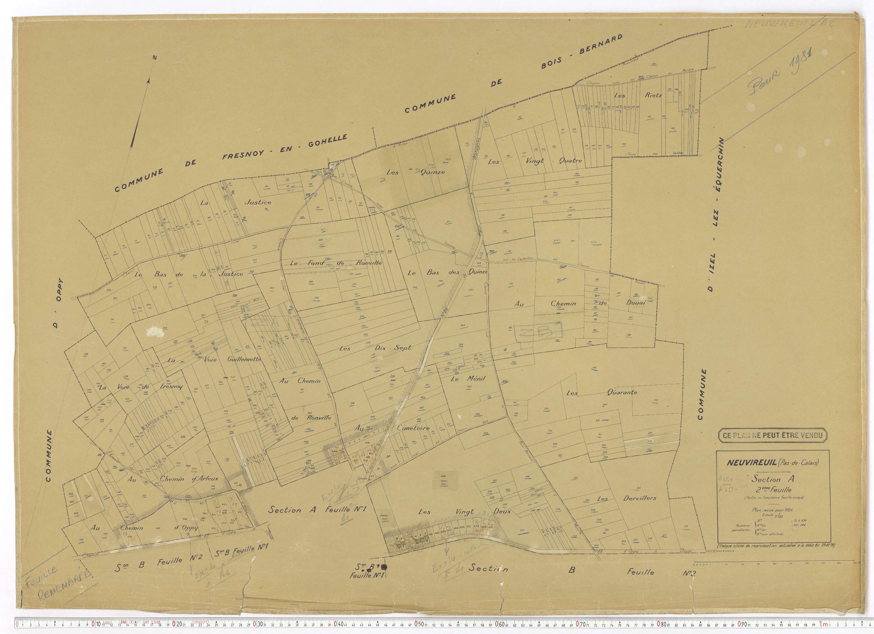 Neuvireuil - Section A, feuille 2.