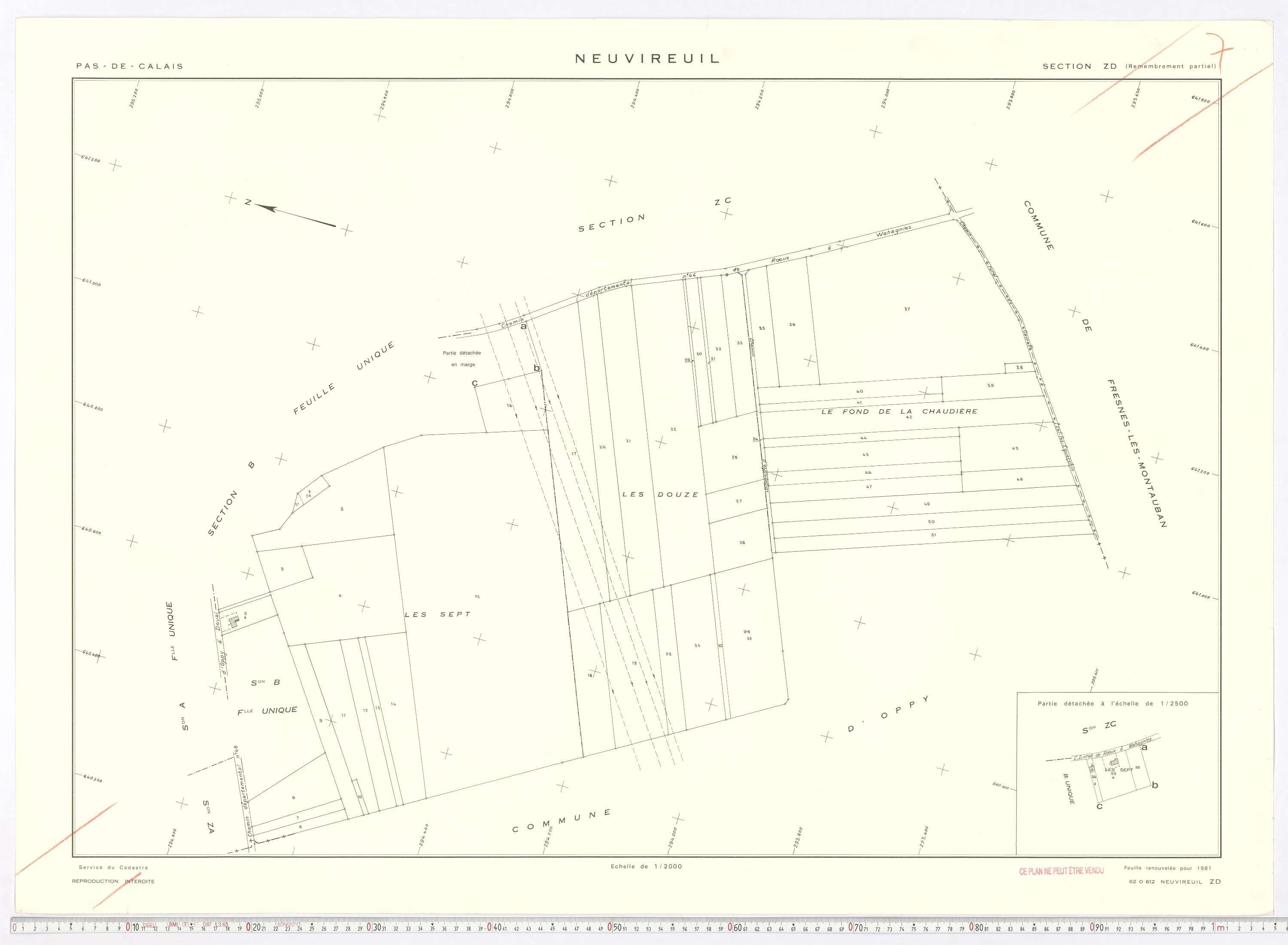 Neuvireuil - Section ZD.