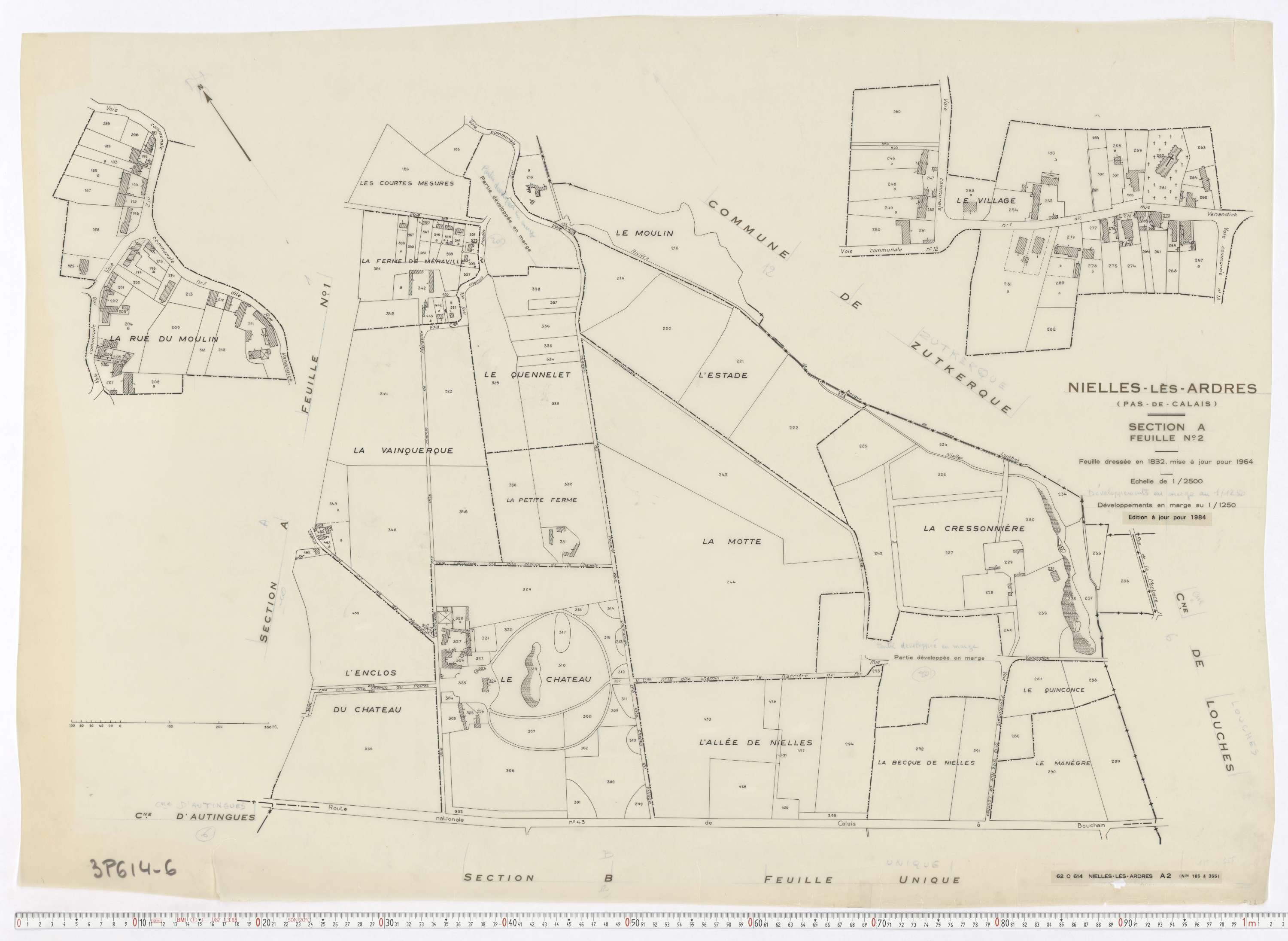 Nielles-lès-Ardres - Section A, feuille 2.
