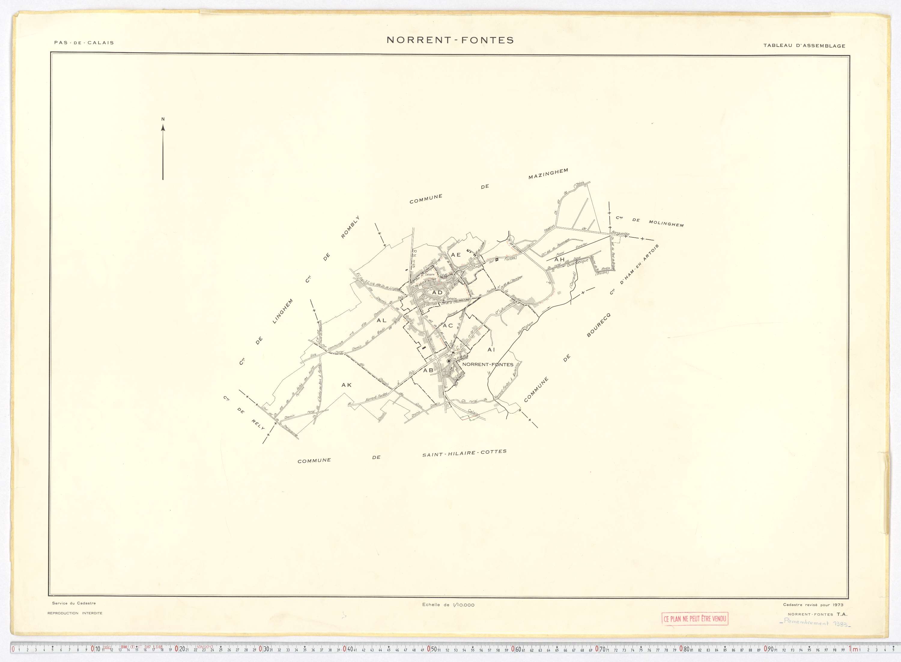 Norrent-Fontes - Tableau d'assemblage.