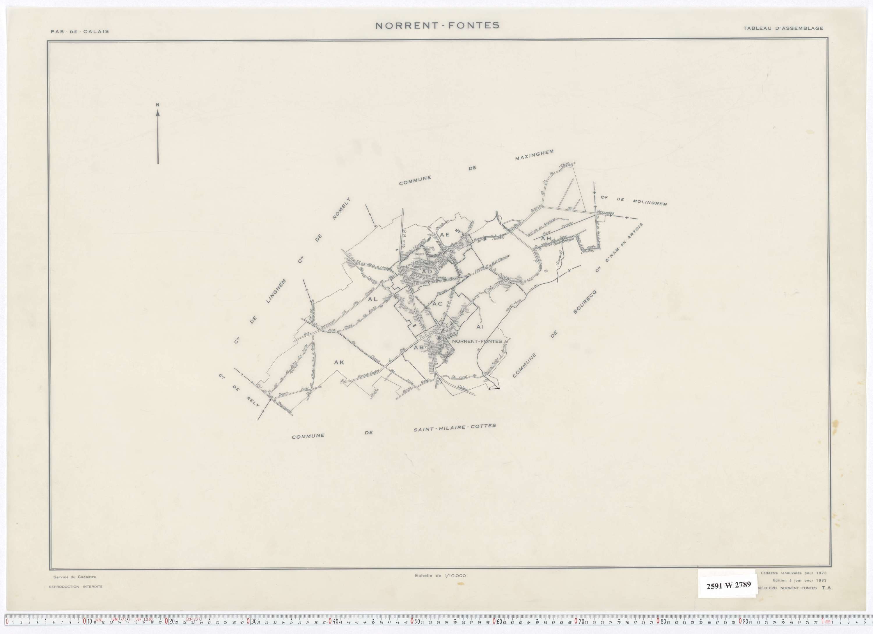 Norrent-Fontes - Tableau d'assemblage.