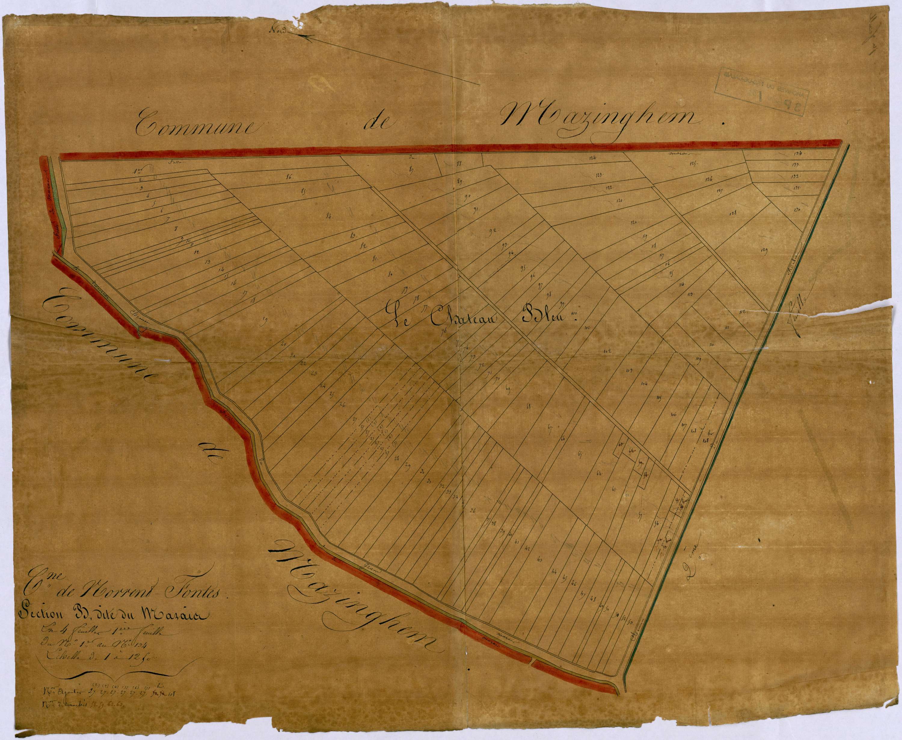 Norrent-Fontes - Section B, 1re feuille