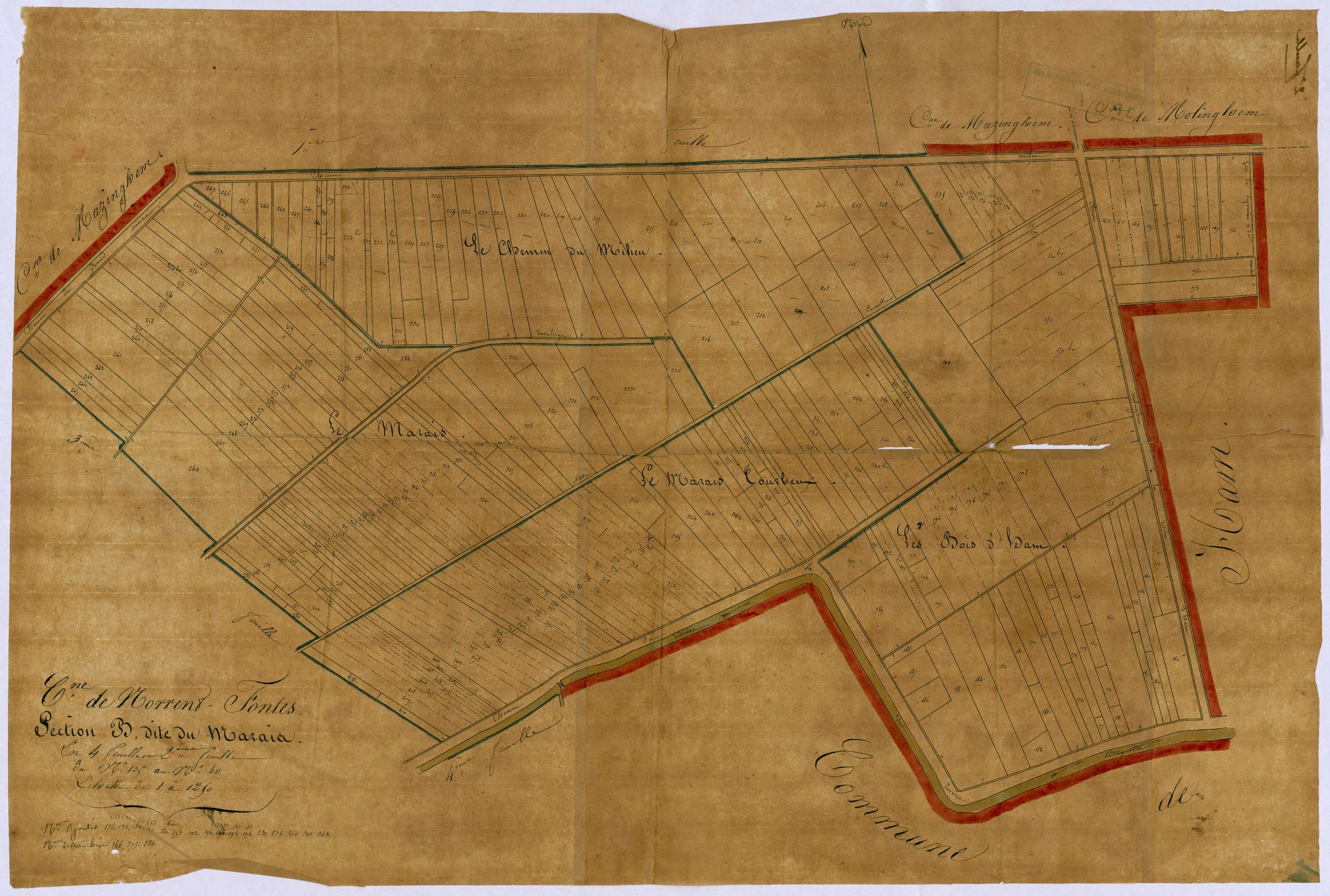 Norrent-Fontes - Section B, 2e feuille