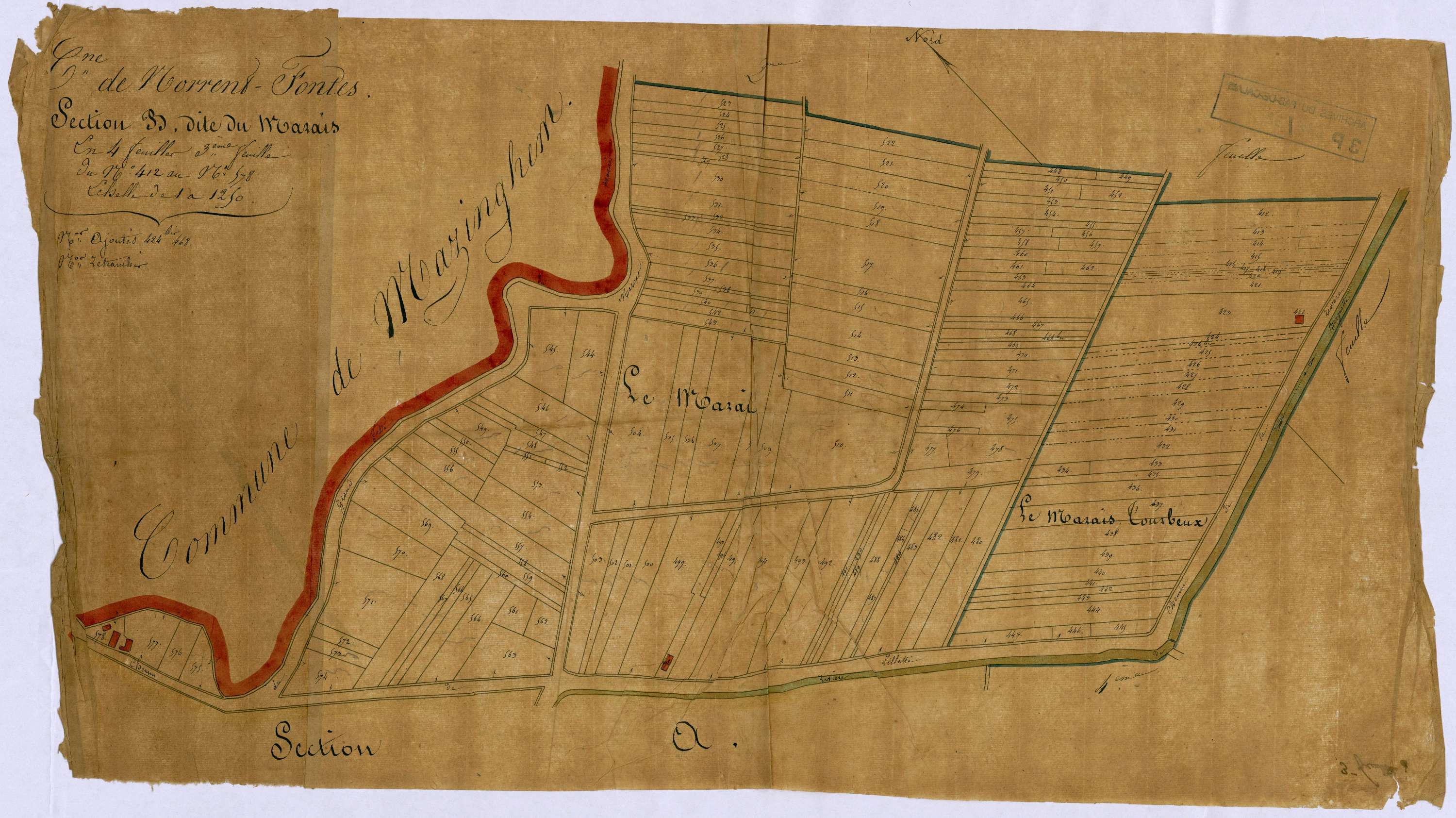 Norrent-Fontes - Section B, 3e feuille