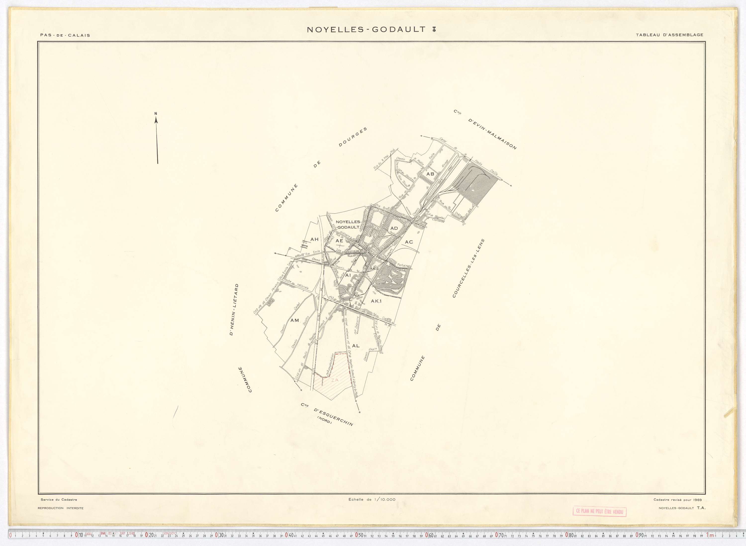 Noyelles-Godault - Tableau d'assemblage.