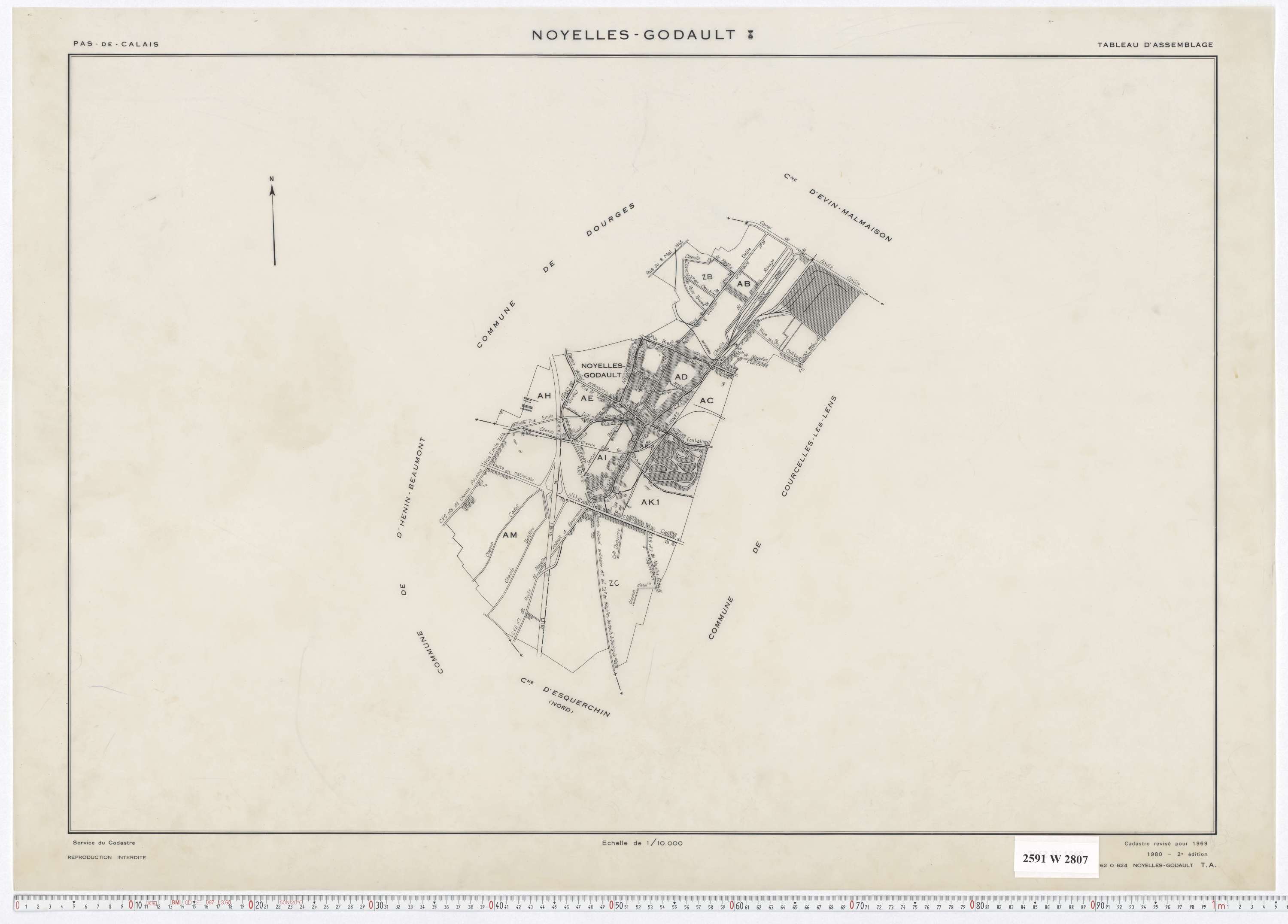 Noyelles-Godault - Tableau d'assemblage.