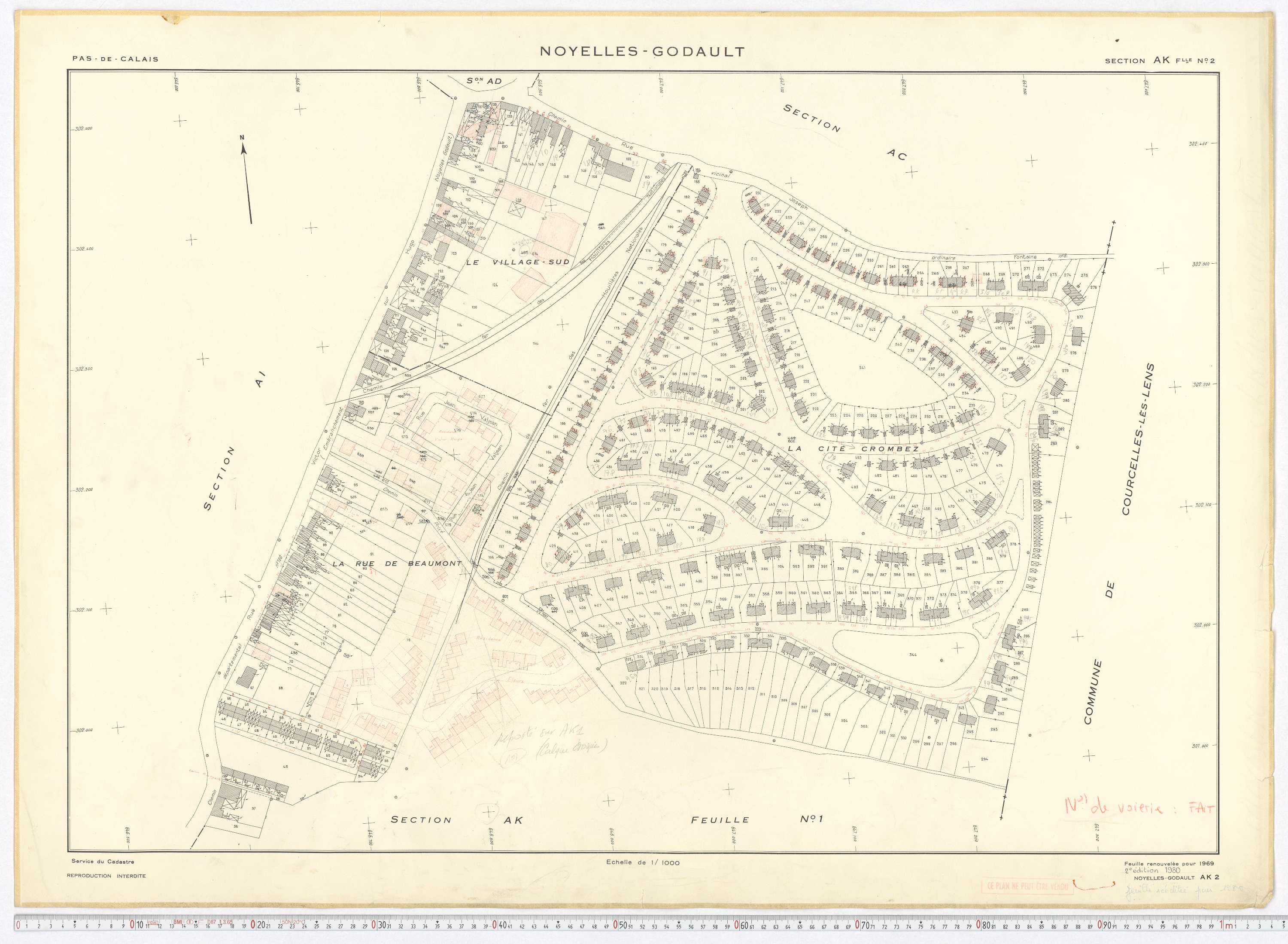 Noyelles-Godault - Section AK, feuille 2.