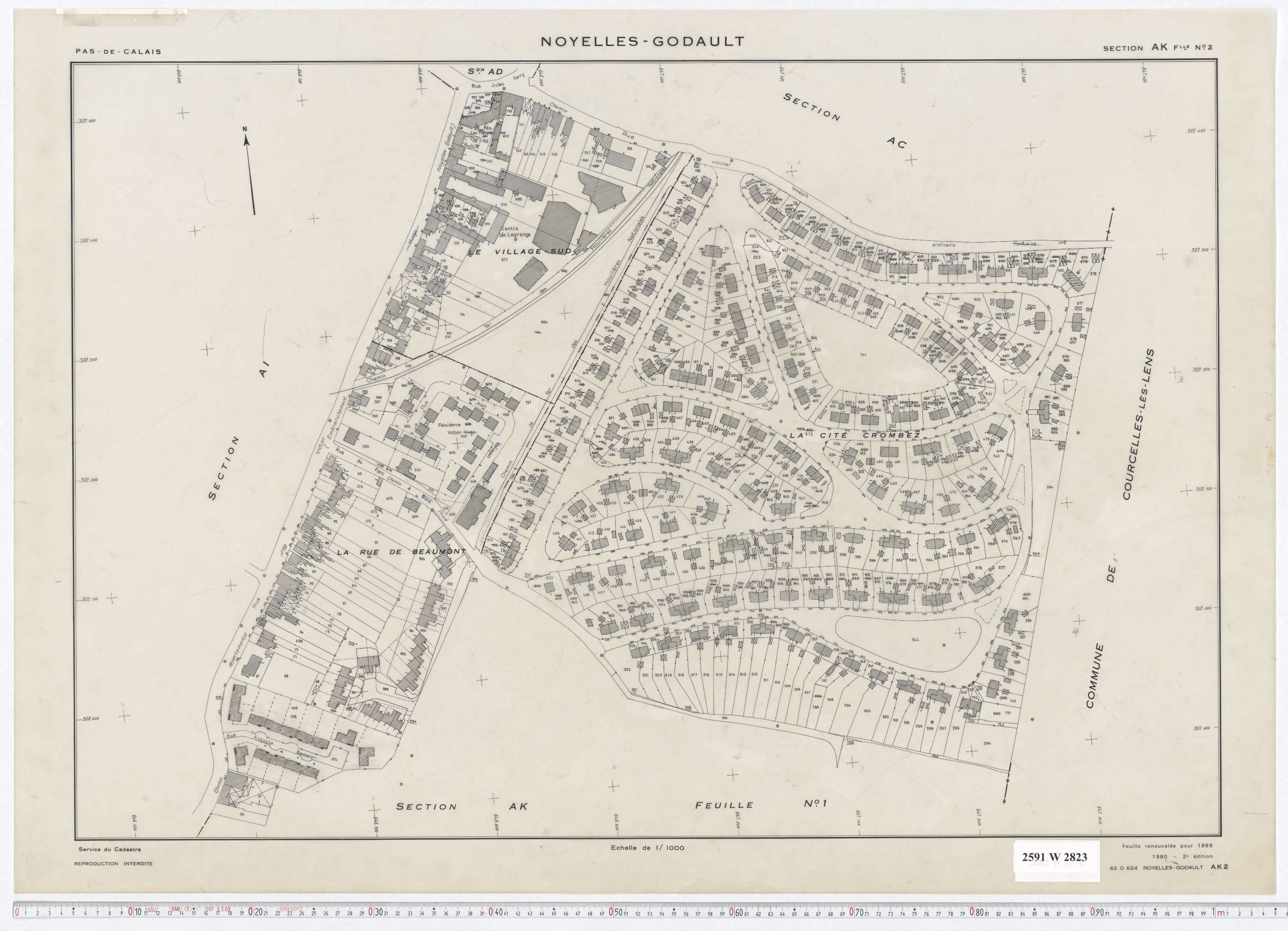 Noyelles-Godault - Section AK, feuille 2.