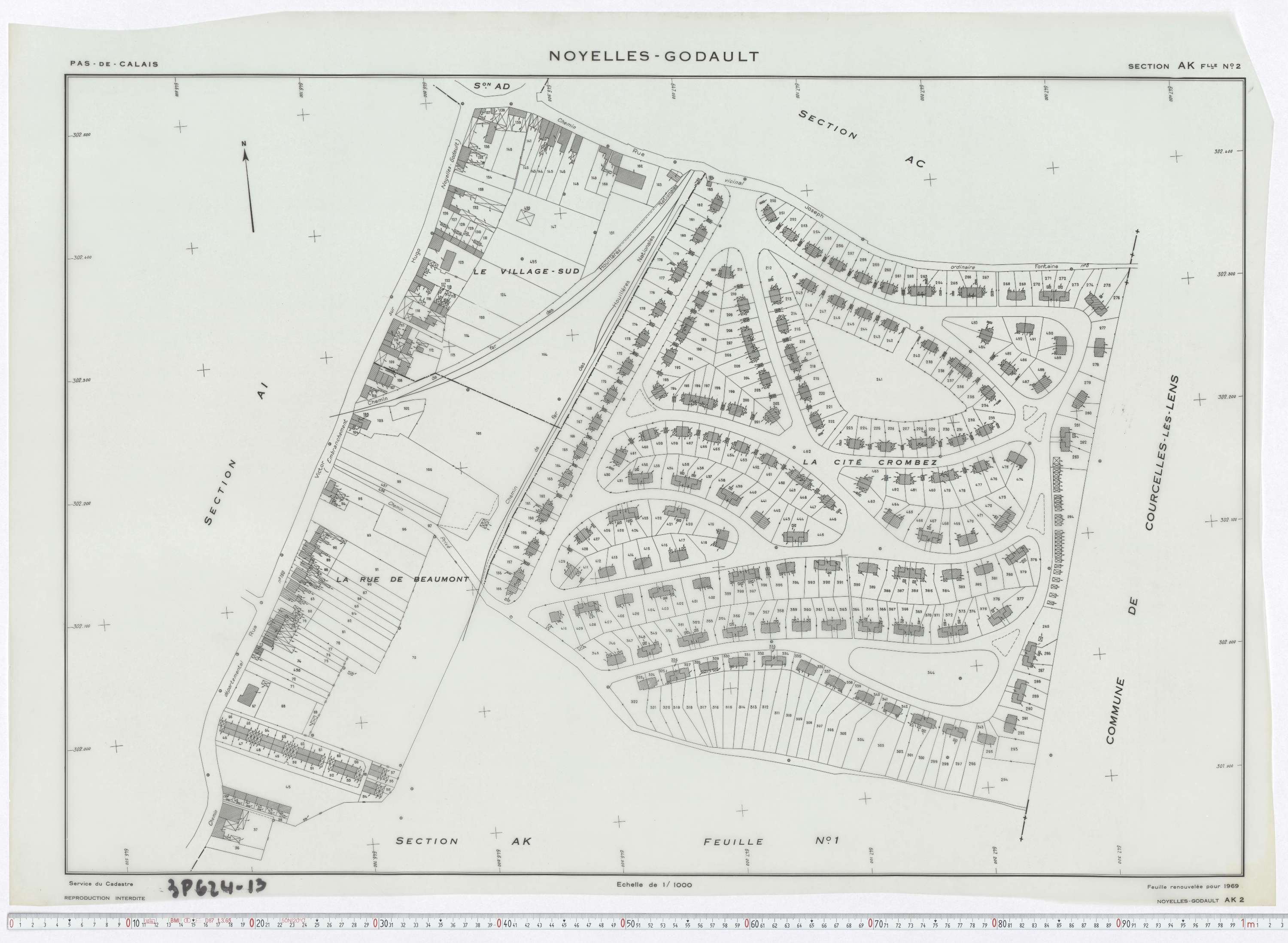 Noyelles-Godault - Section AK, feuille 2.