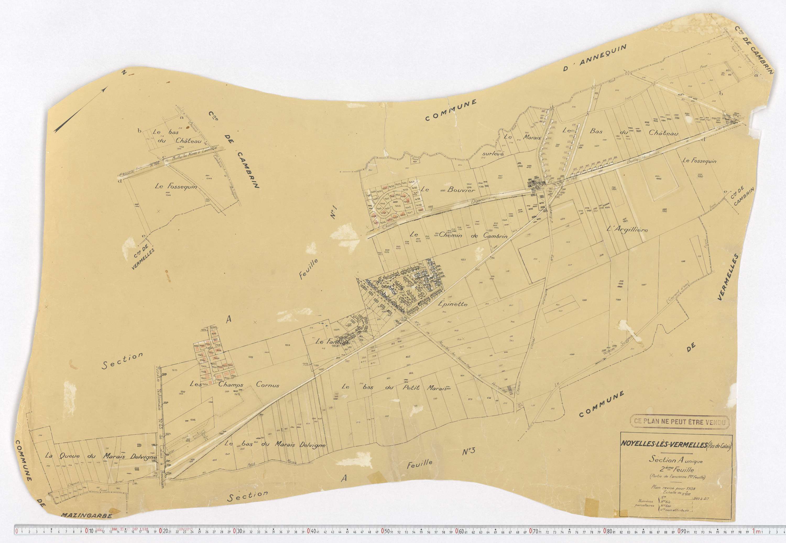 Noyelles-lès-Vermelles - Section A, feuille 2.