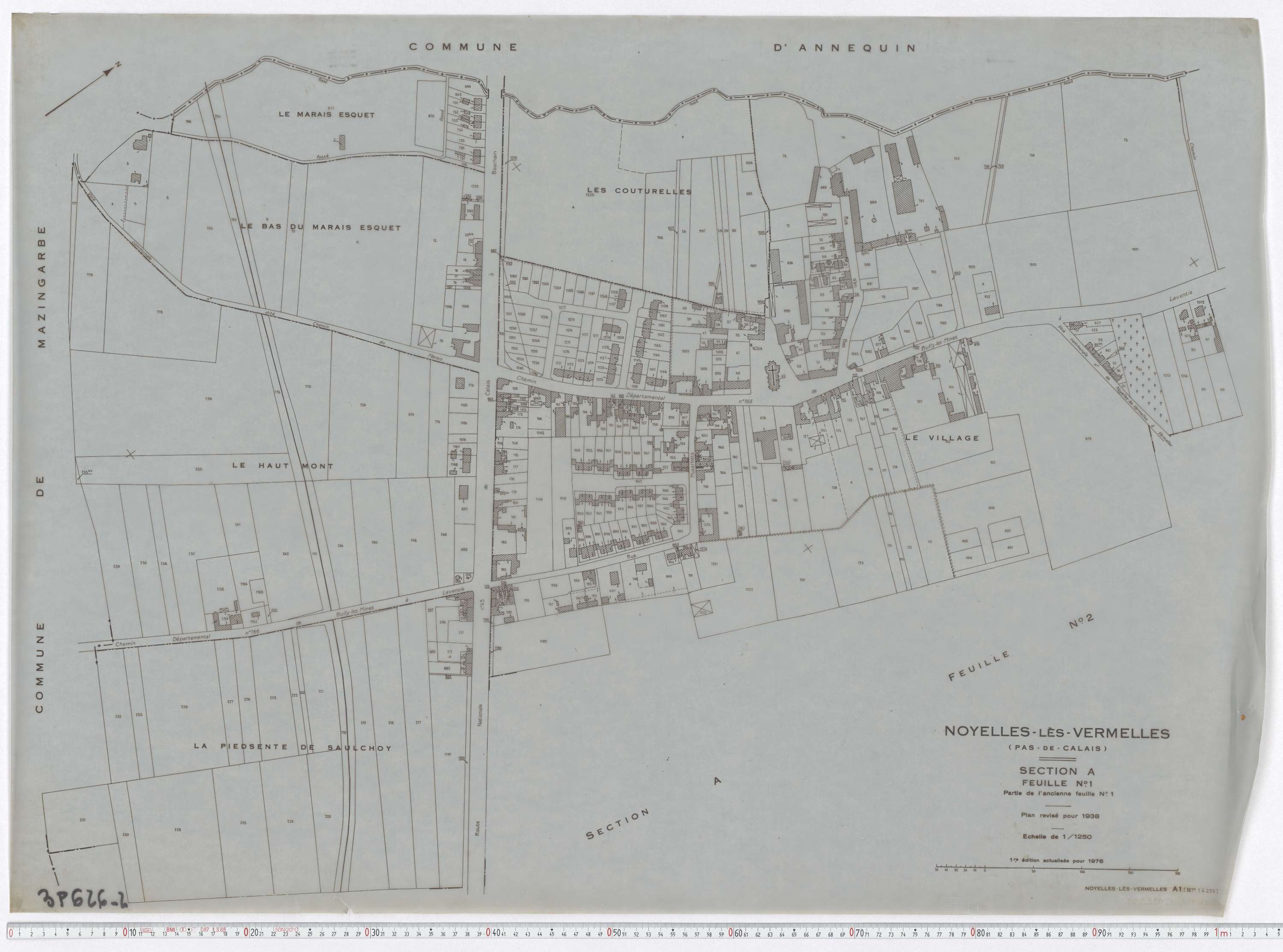 Noyelles-lès-Vermelles - Section A, feuille 1.