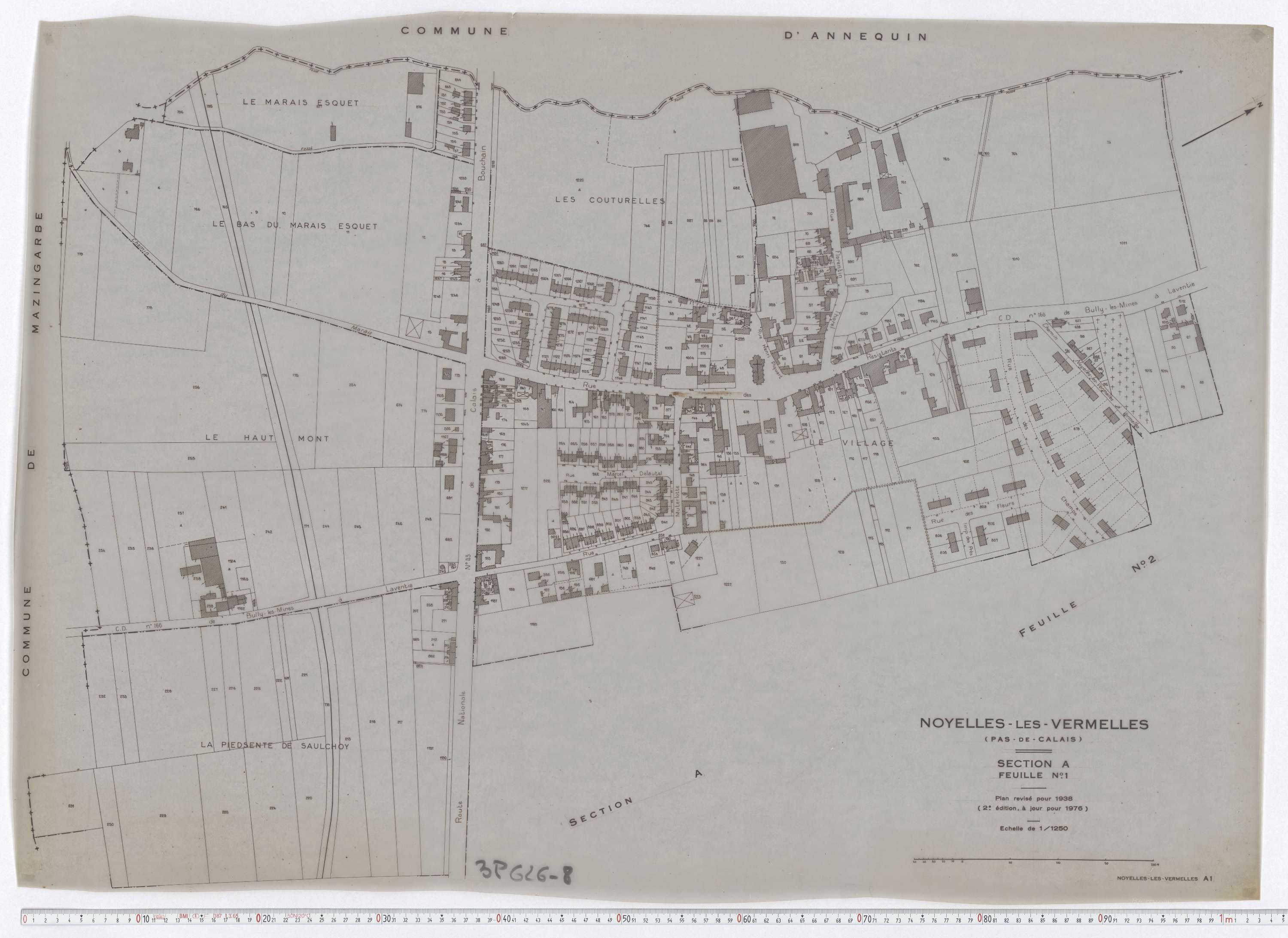 Noyelles-lès-Vermelles - Section A, feuille 1.