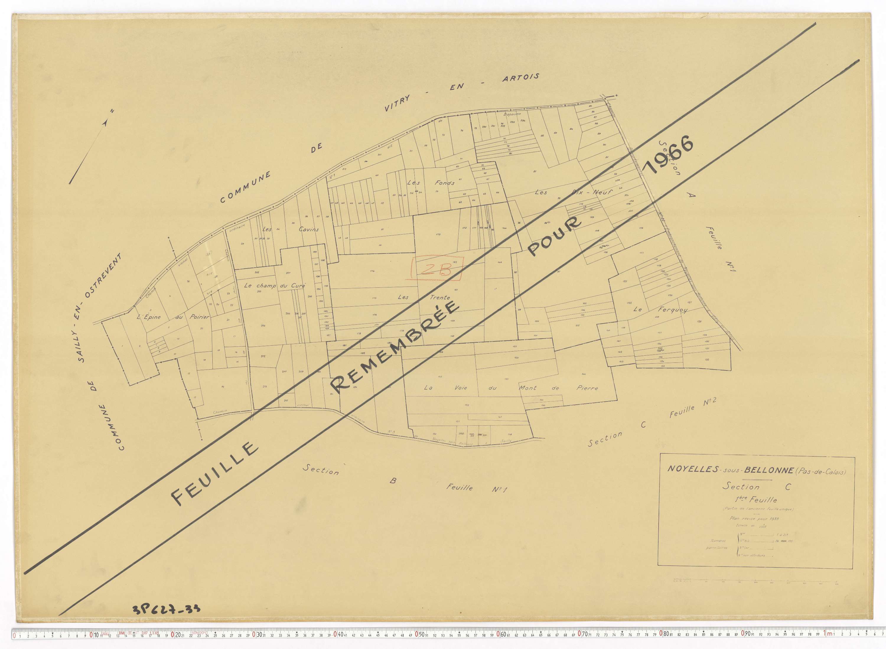 Noyelles-sous-Bellonne - Section C, feuille 1.