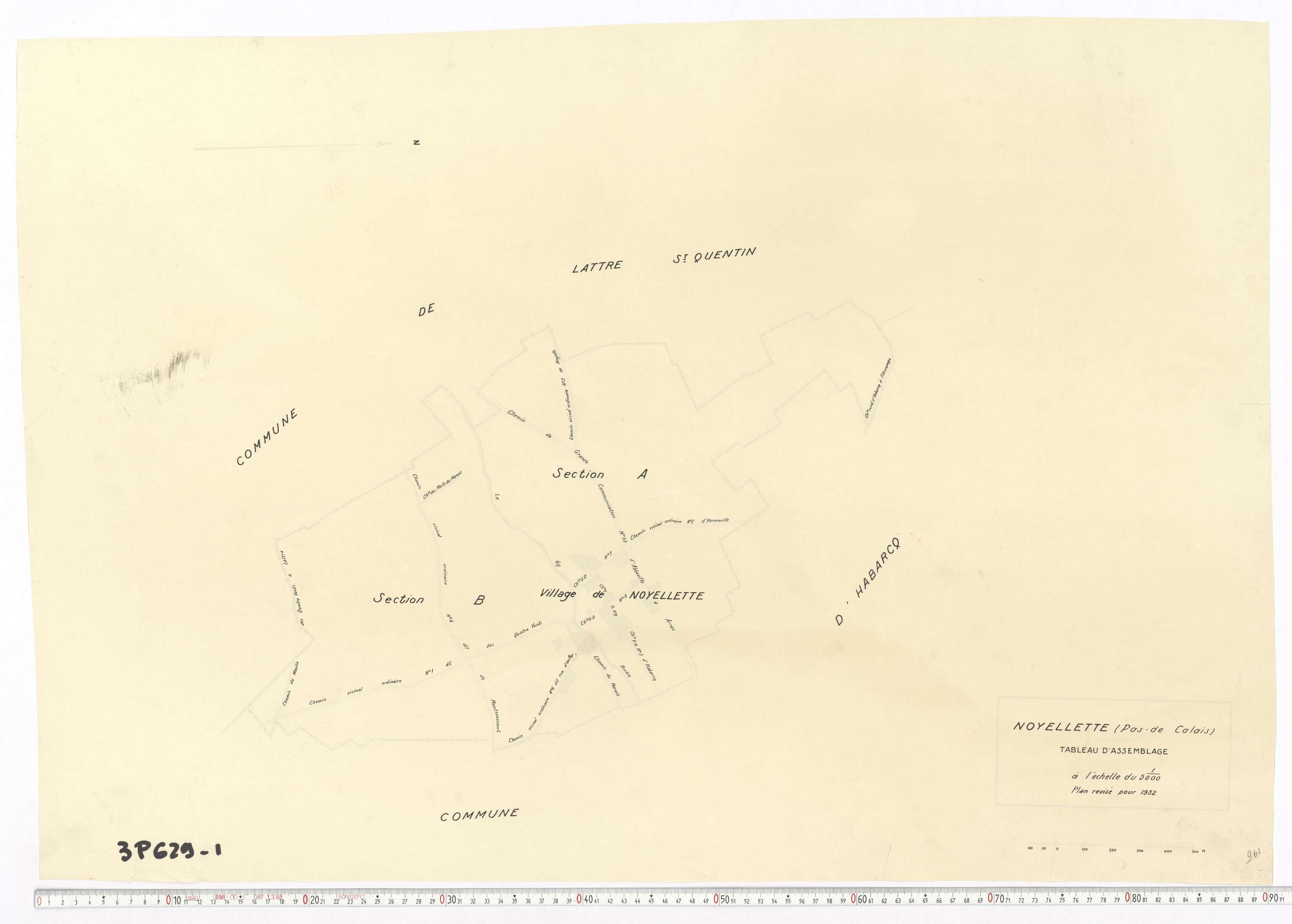 Noyellette - Tableau d'assemblage.