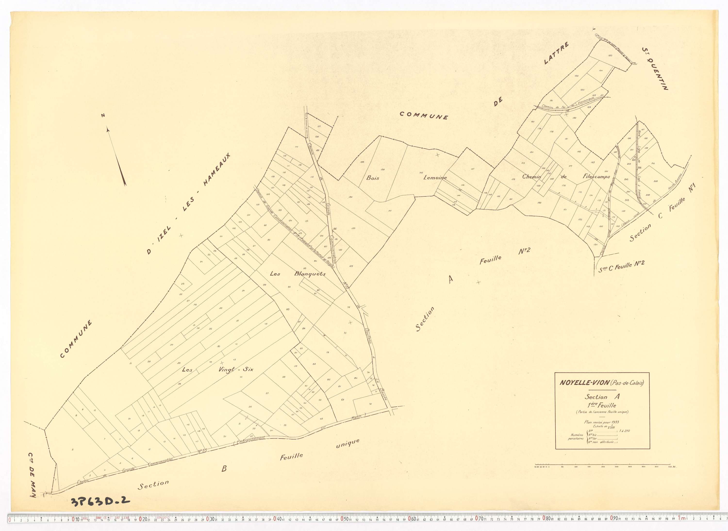 Noyelle-Vion - Section A, feuille 1.