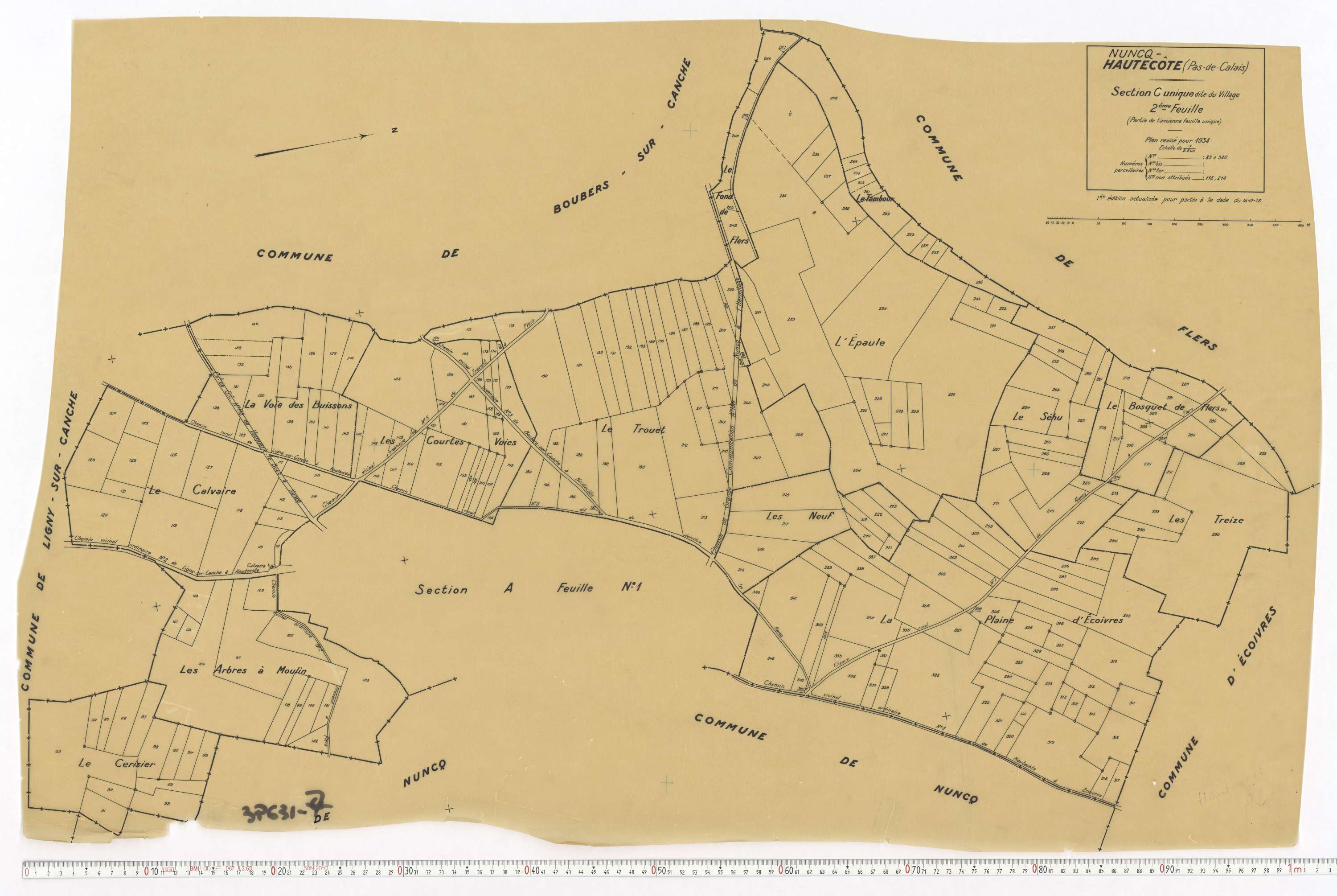 Nuncq-Hautecôte - Section C, feuille 2.