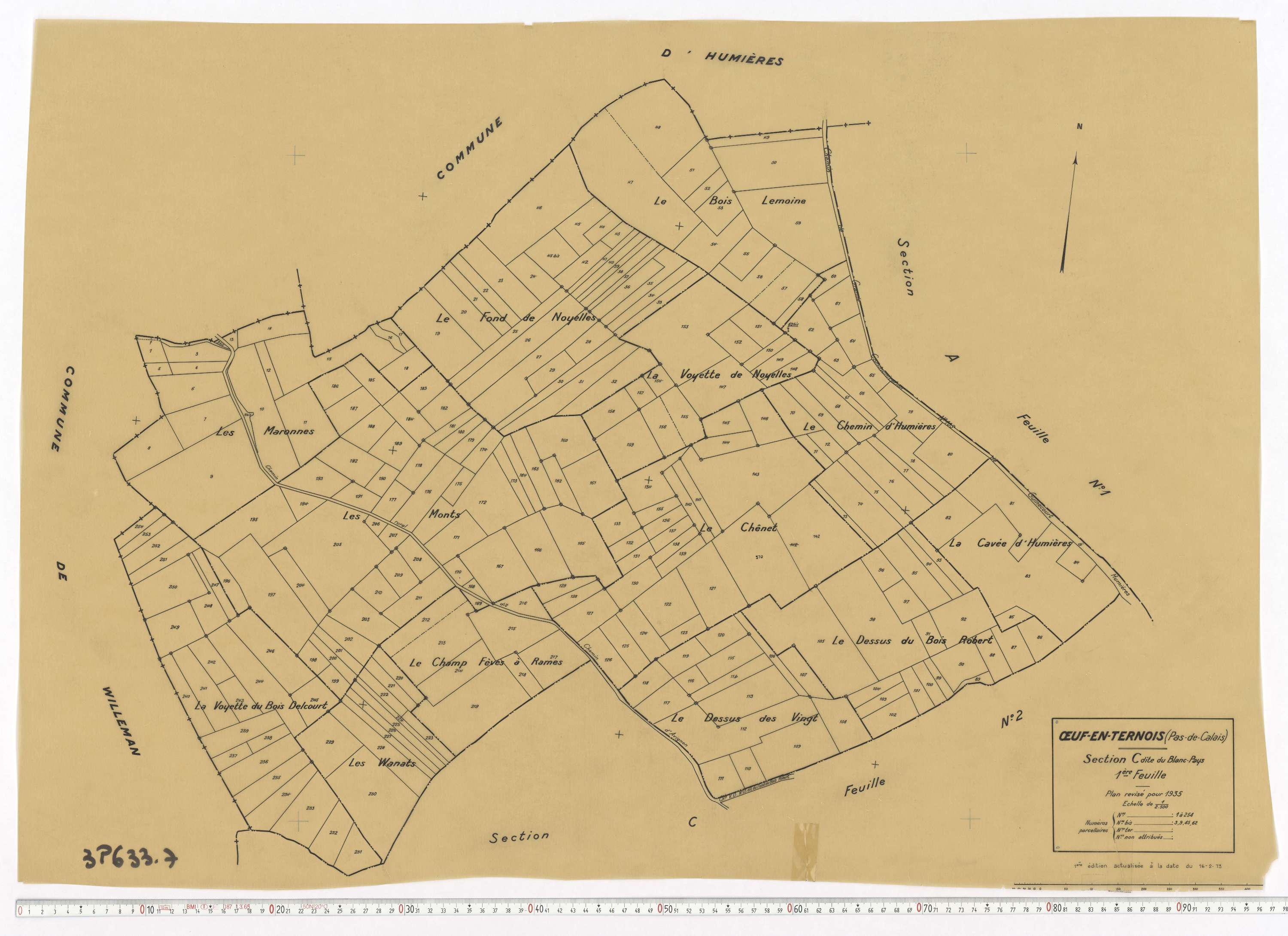 Œuf-en-Ternois - Section C, feuille 1.