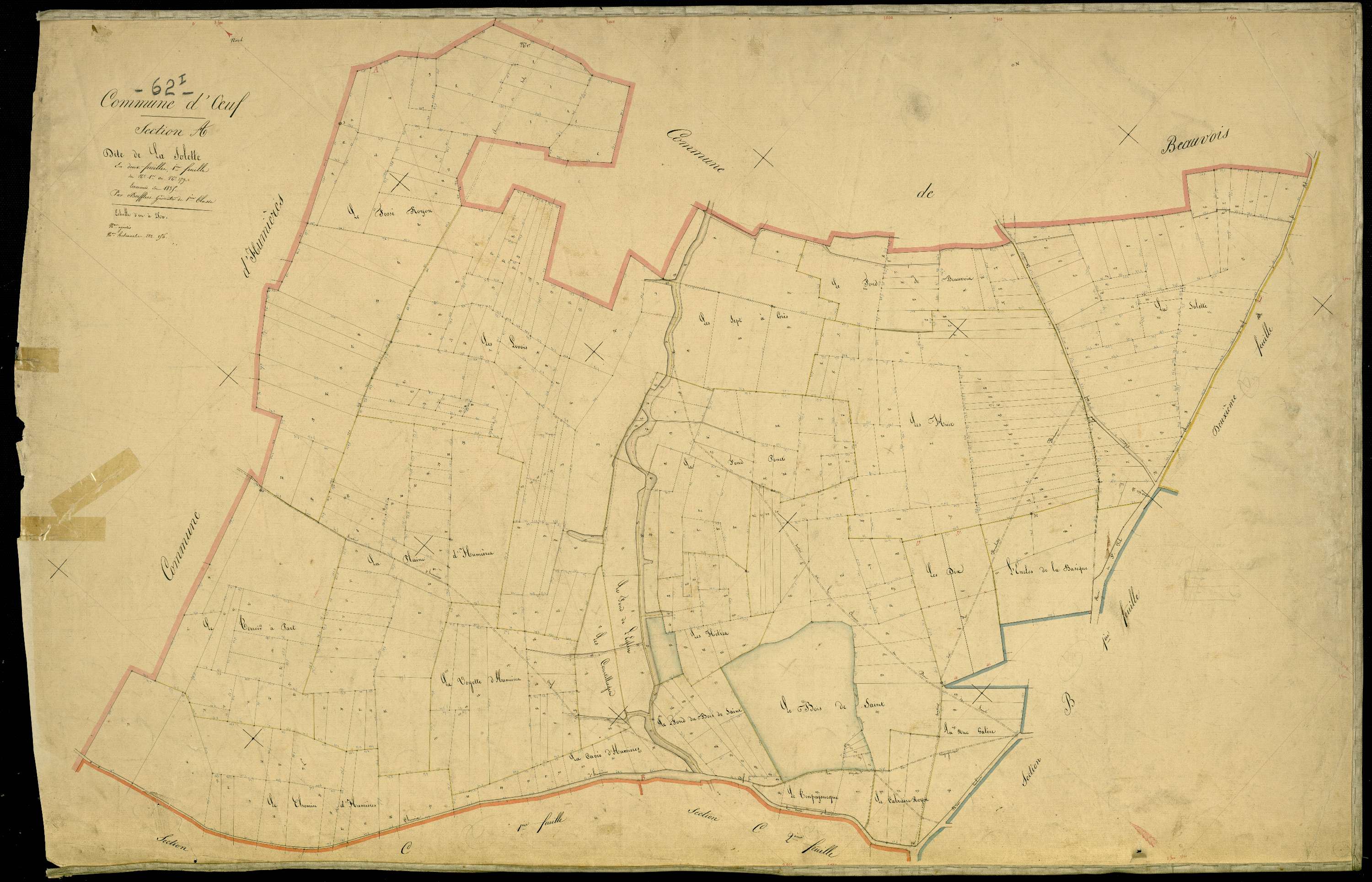 Œuf-en-Ternois - Section A, 1re feuille