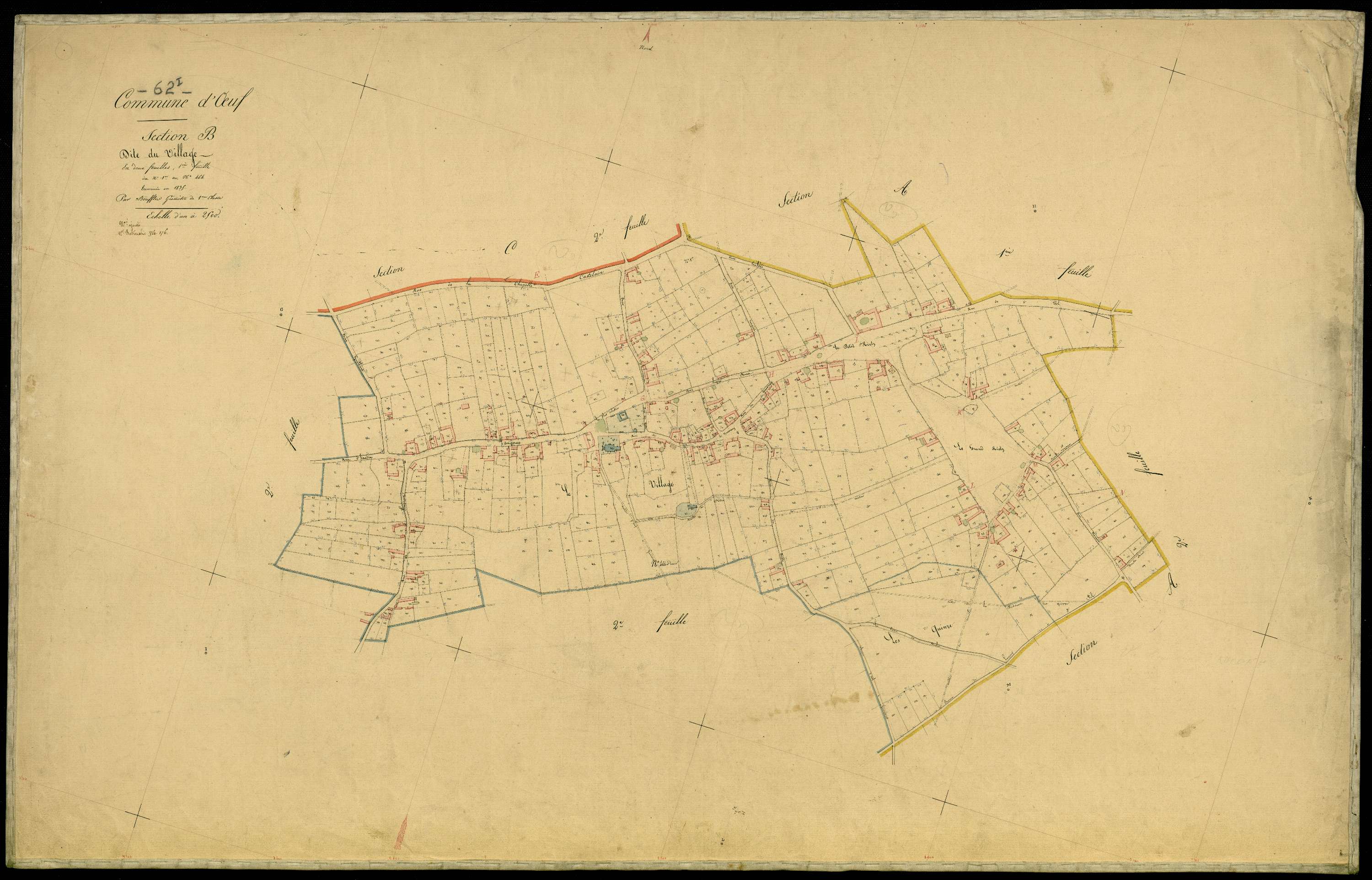 Œuf-en-Ternois - Section B, 1re feuille