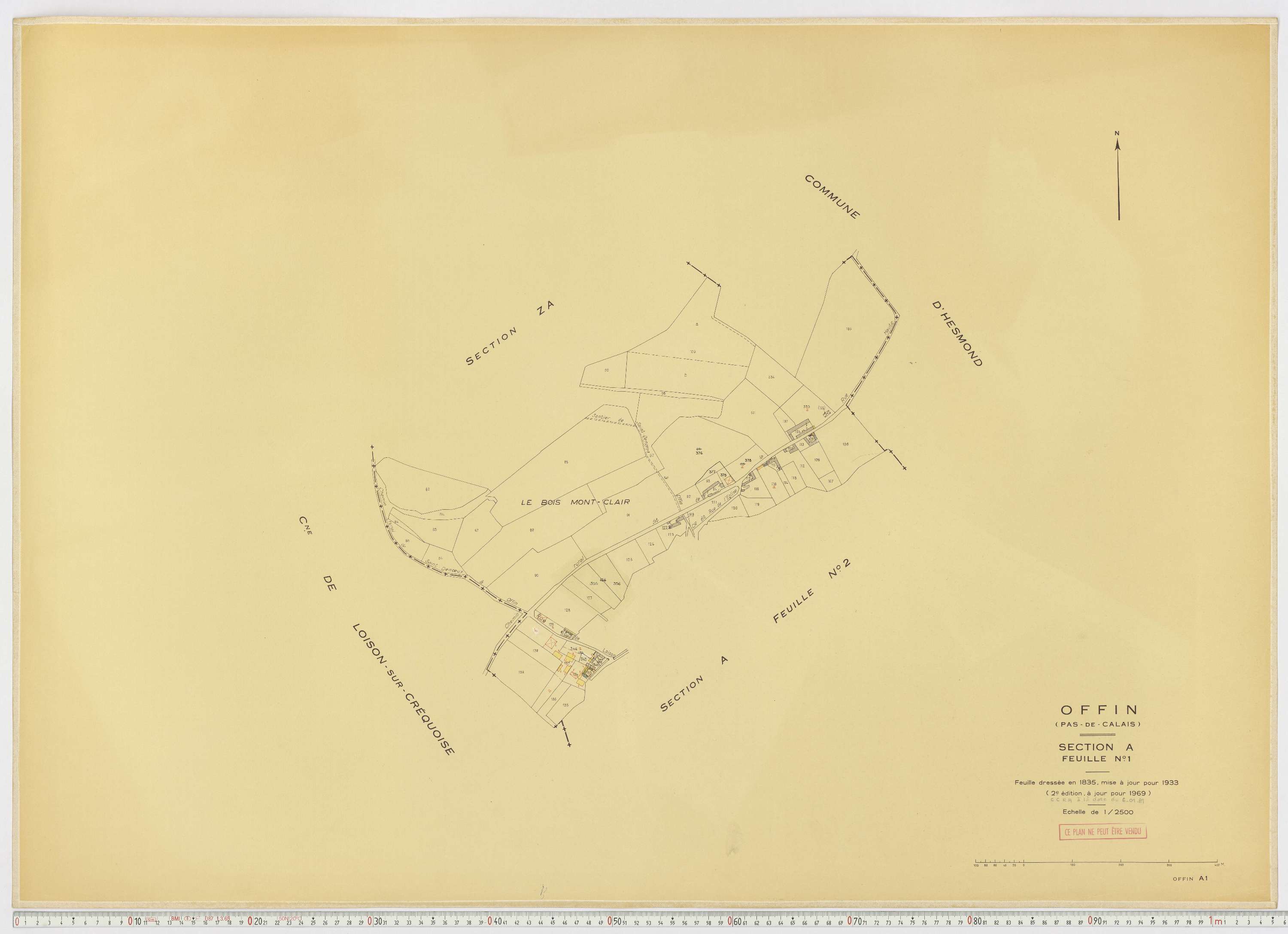 Offin - Section A, feuille 1.