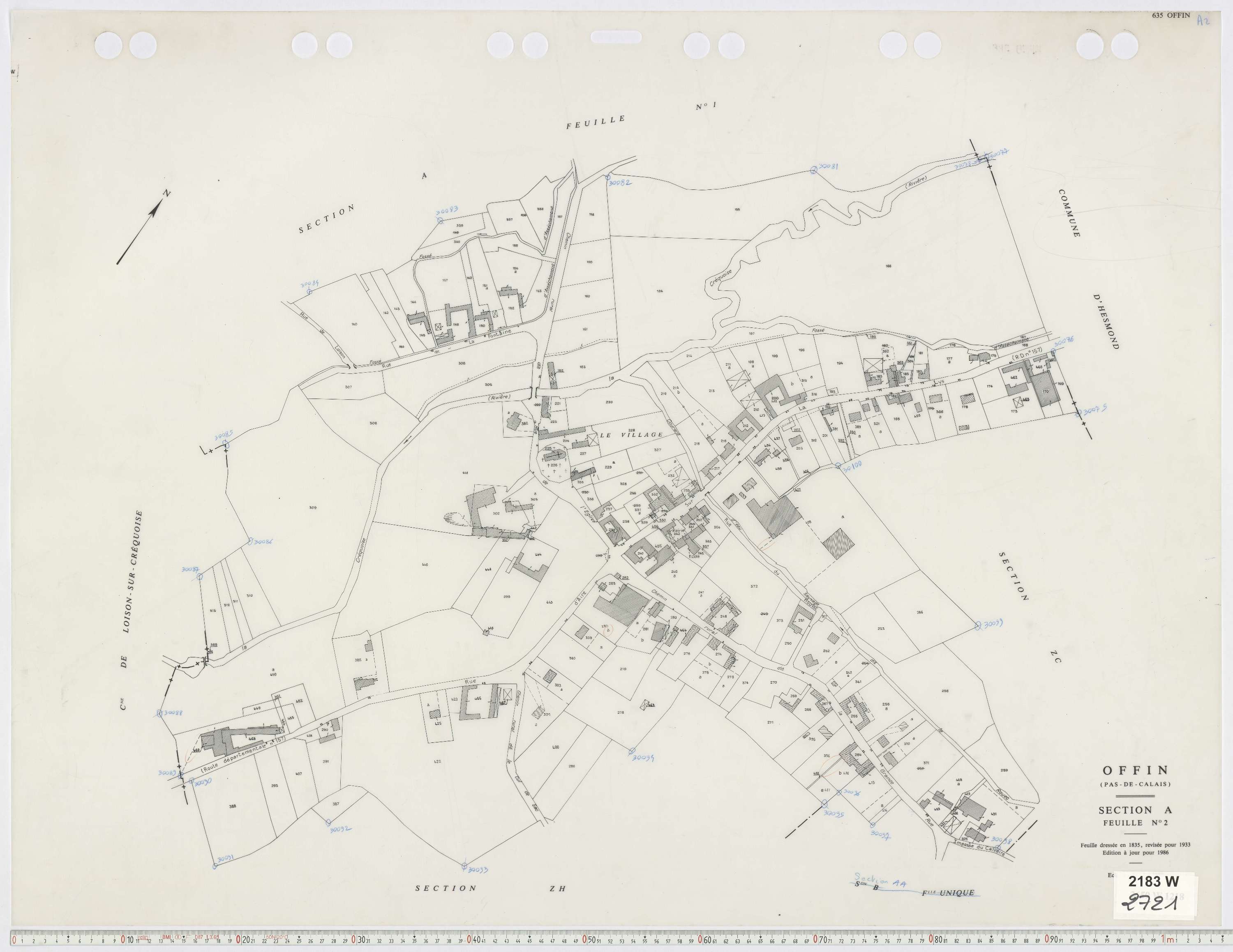 Offin - Section A, feuille 2.