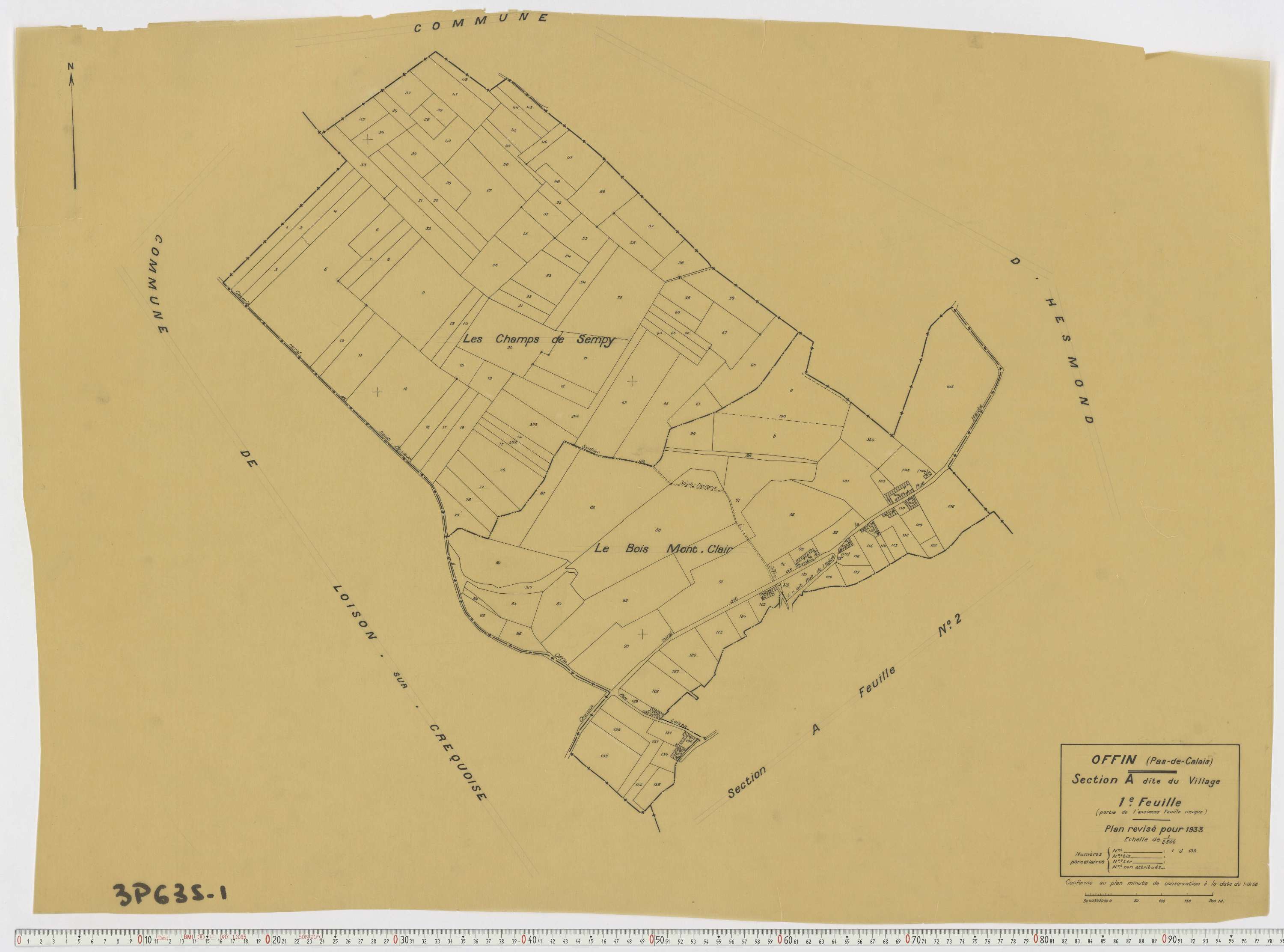 Offin - Section A, feuille 1.
