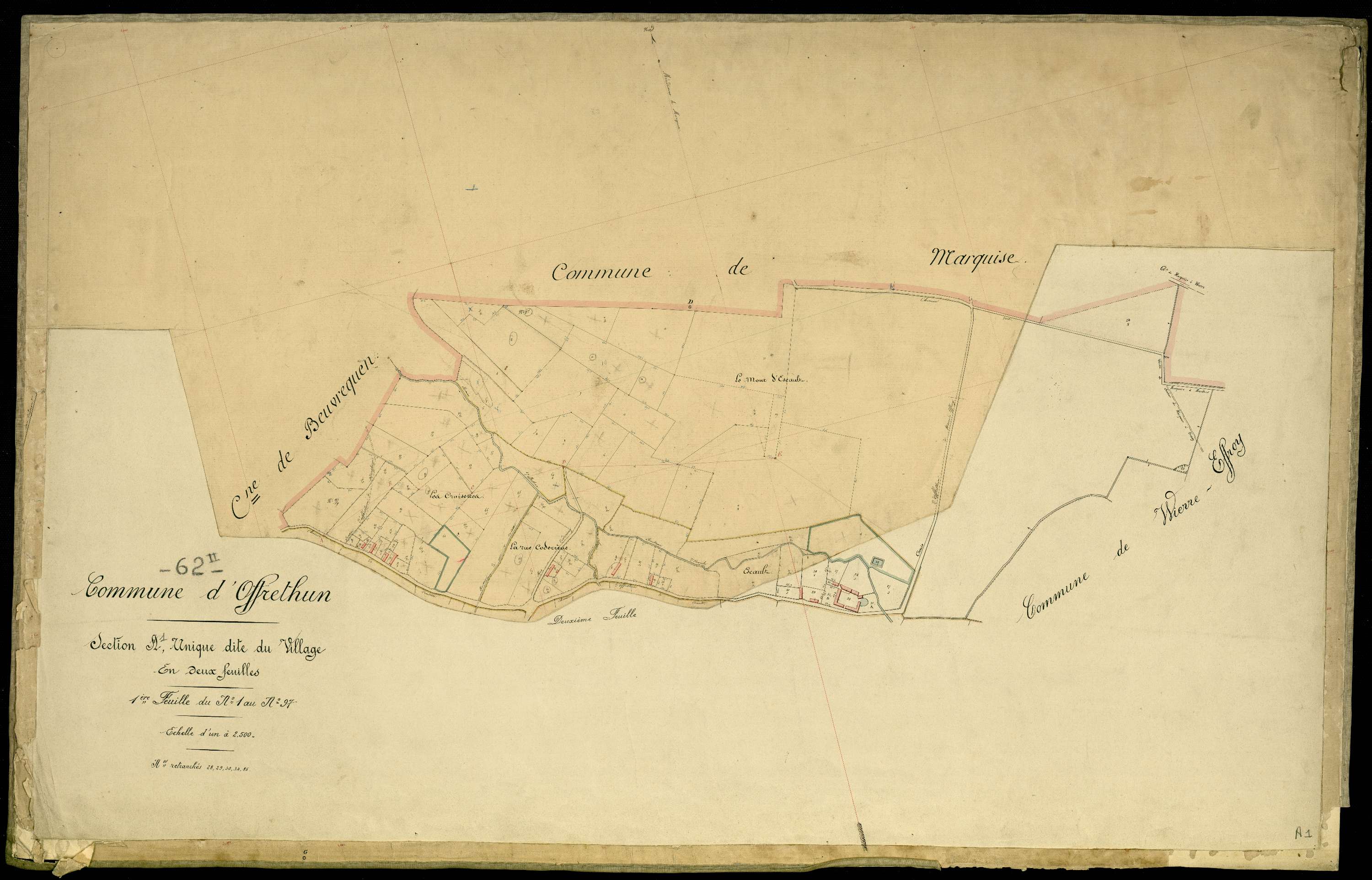 Offrethun - Section A, 1re feuille