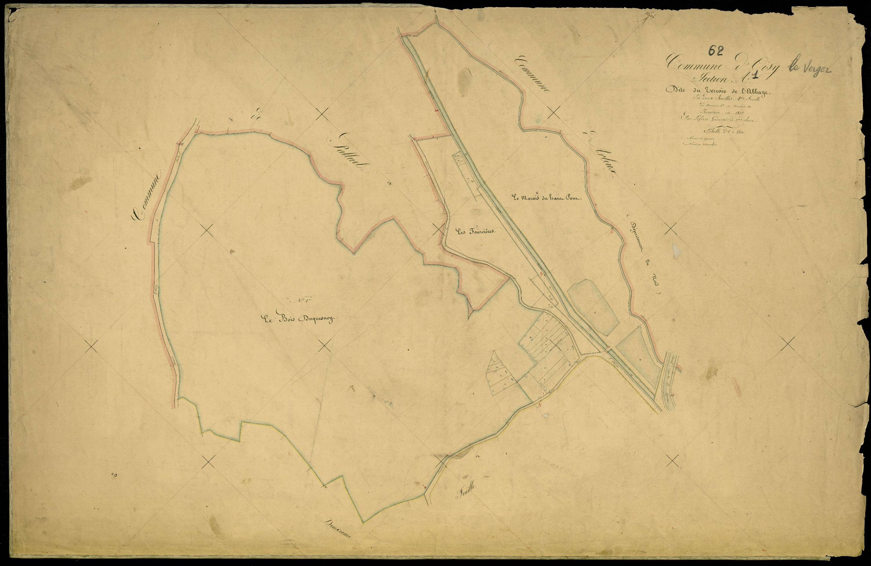 Oisy-le-Verger - Section A, 1re feuille