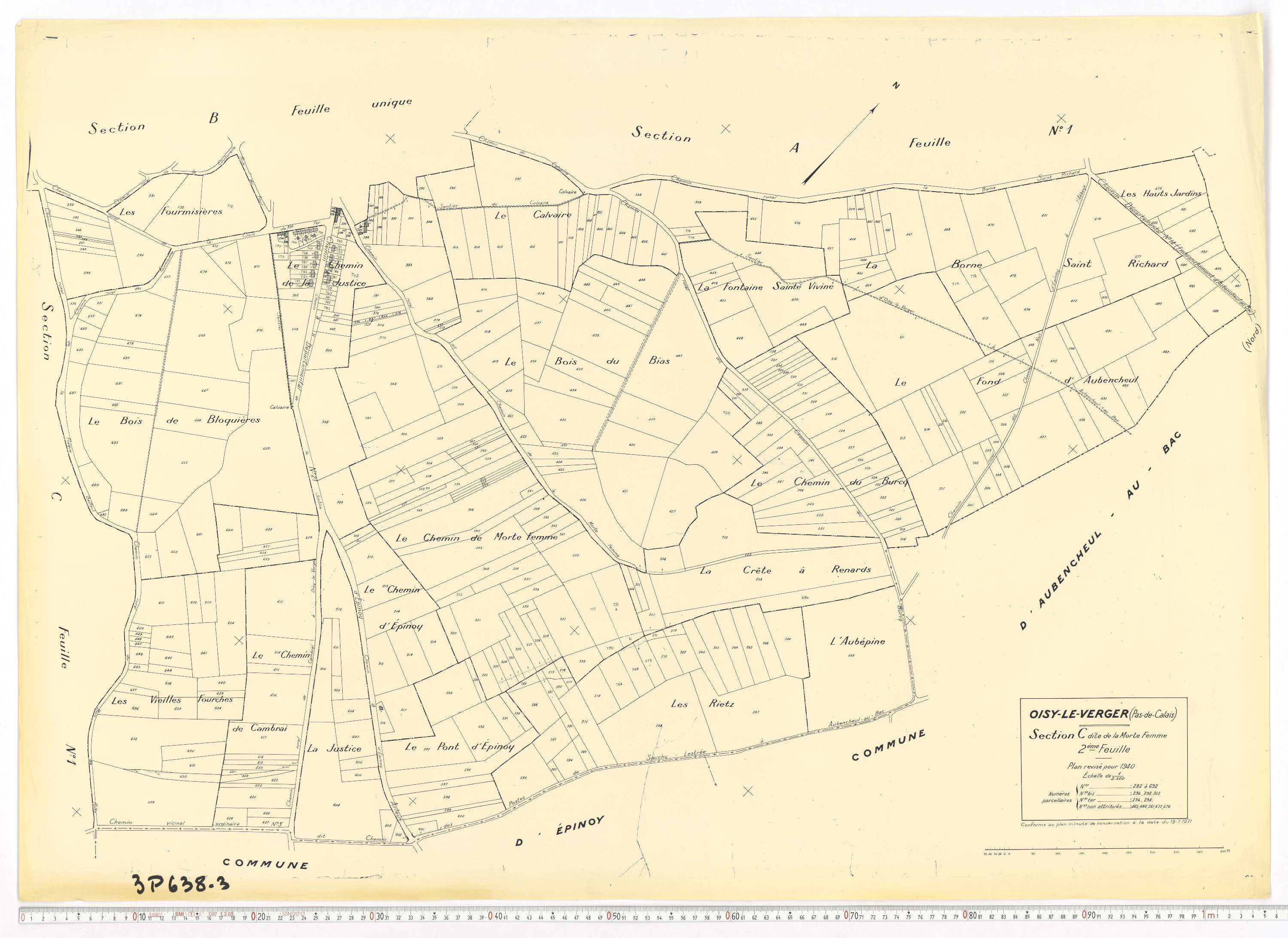 Oisy-le-Verger - Section C, feuille 2.