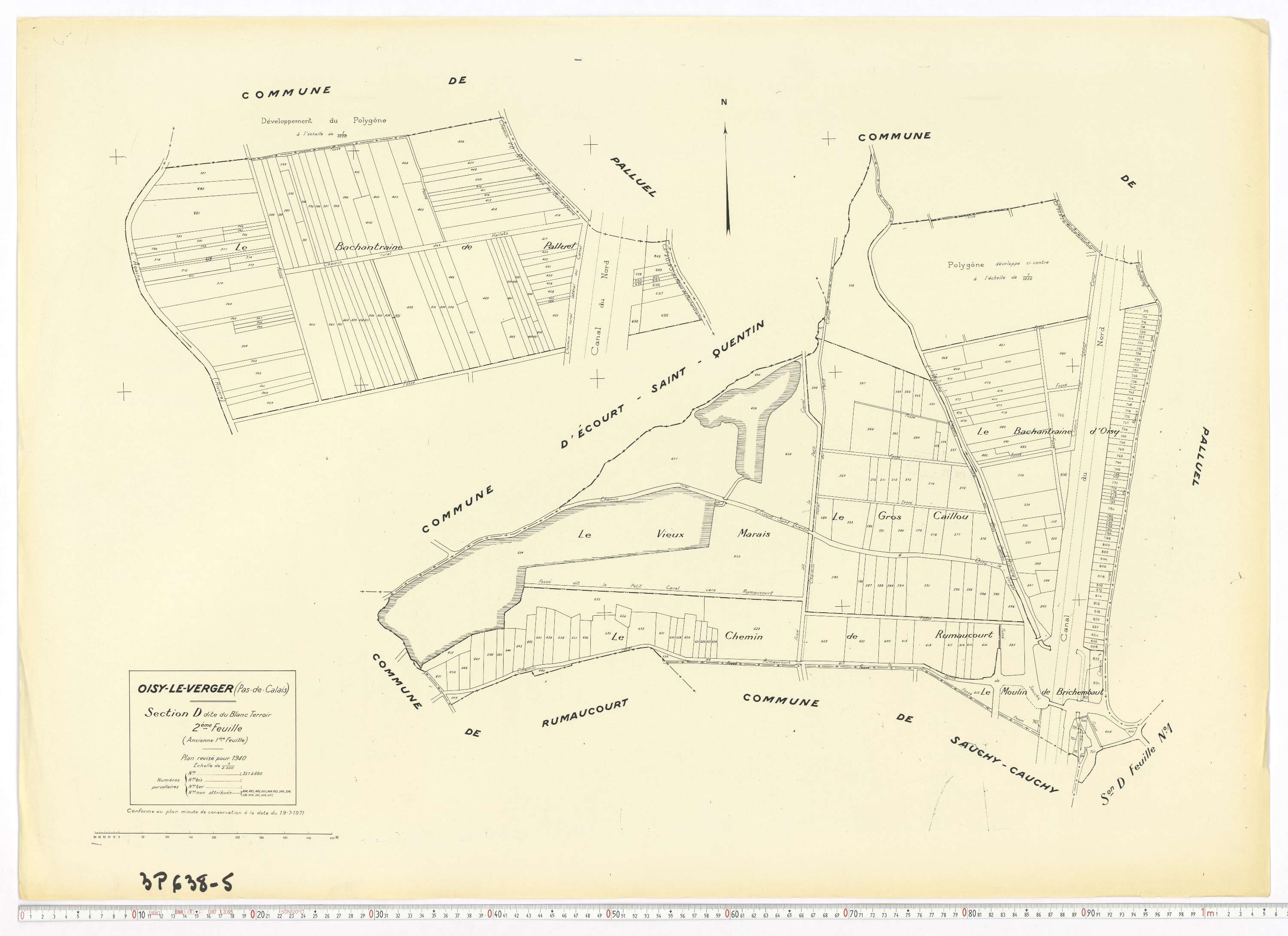Oisy-le-Verger - Section D, feuille 2.