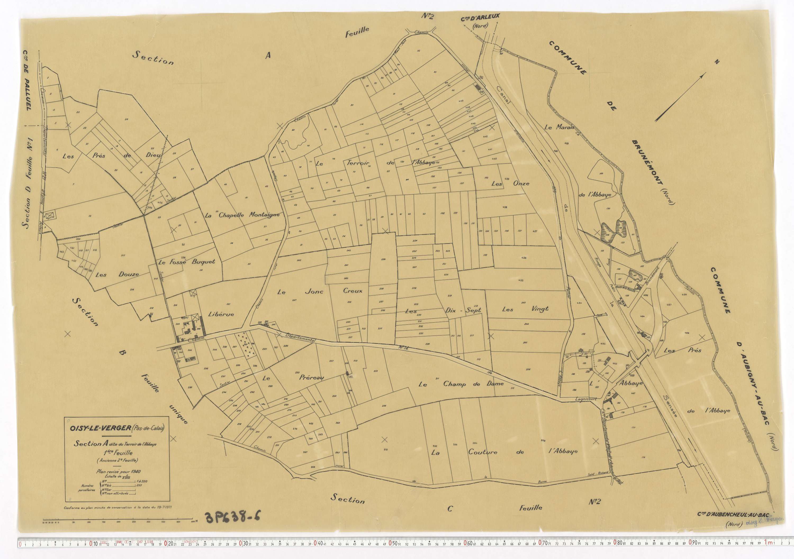 Oisy-le-Verger - Section A, feuille 1.