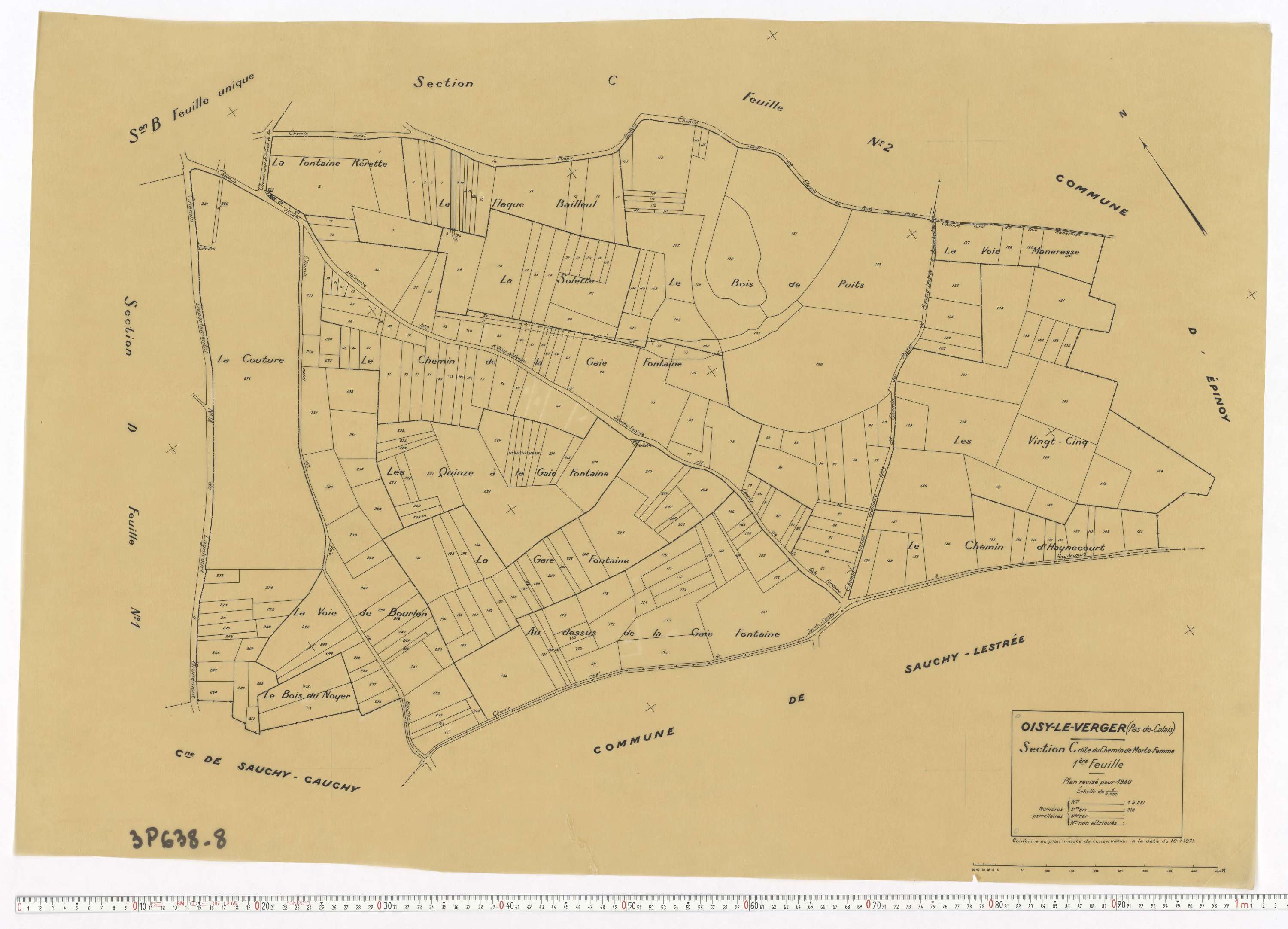 Oisy-le-Verger - Section C, feuille 1.