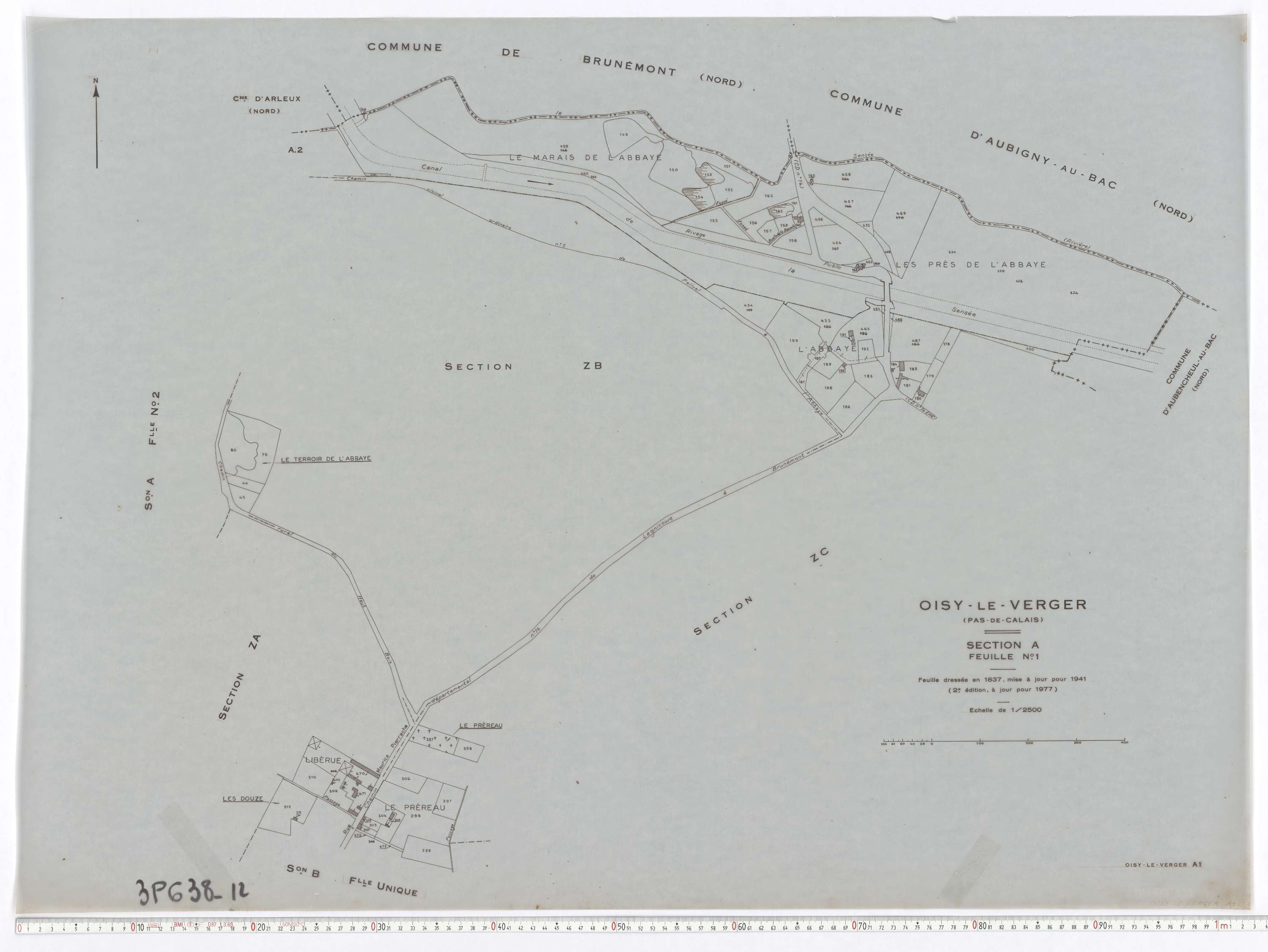 Oisy-le-Verger - Section A, feuille 1.