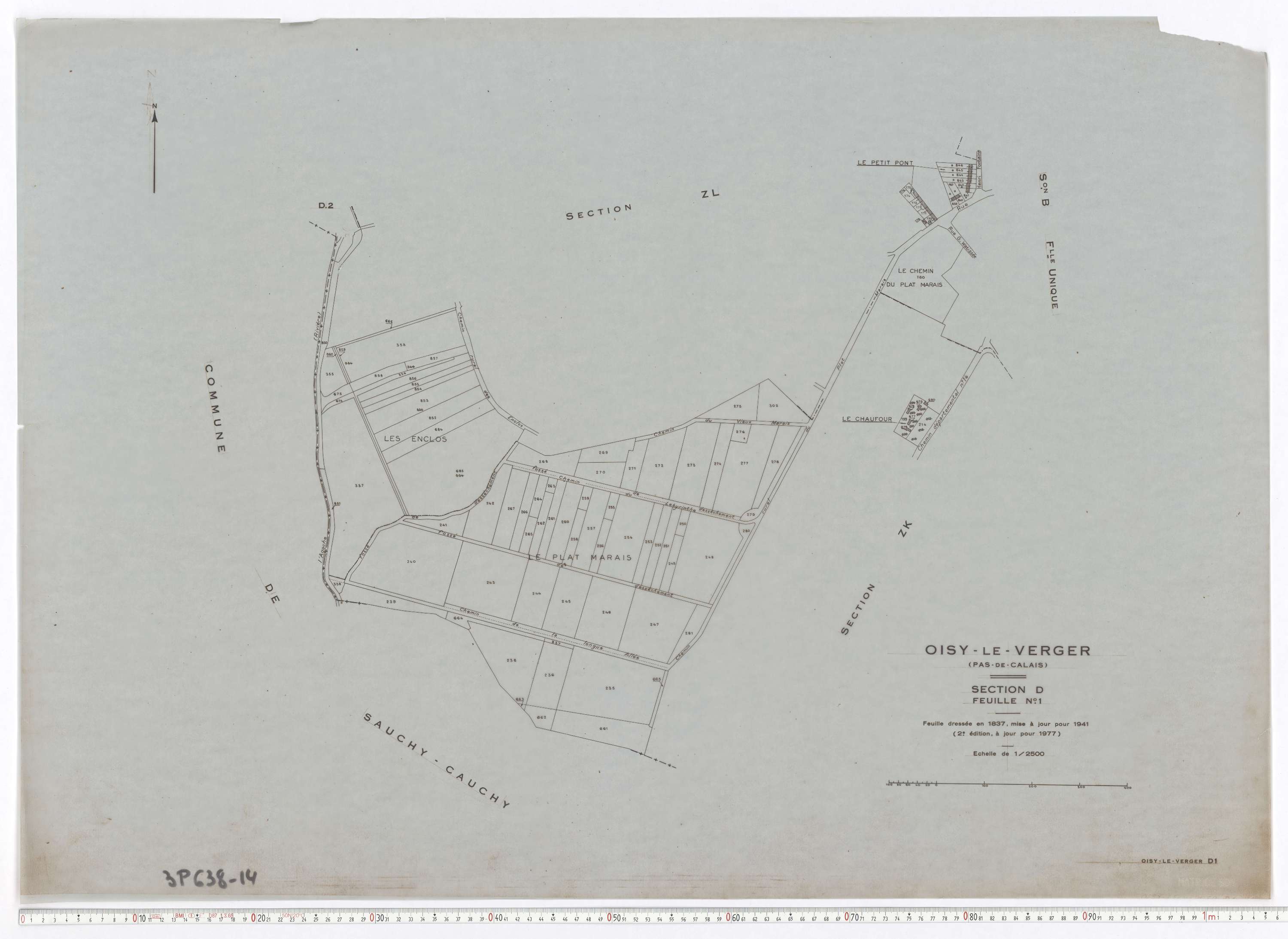 Oisy-le-Verger - Section D, feuille 1.