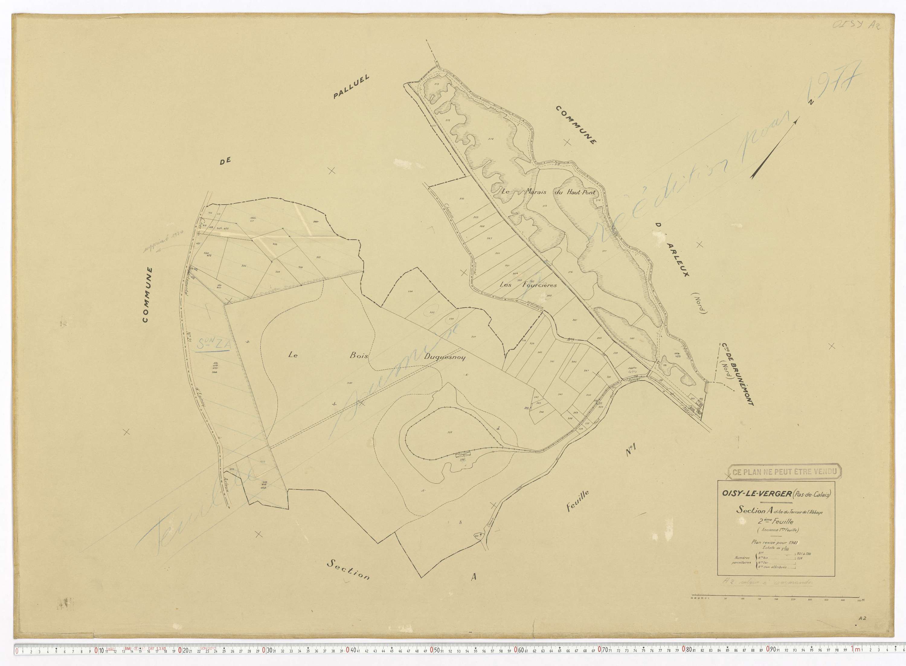 Oisy-le-Verger - Section A, feuille 2.