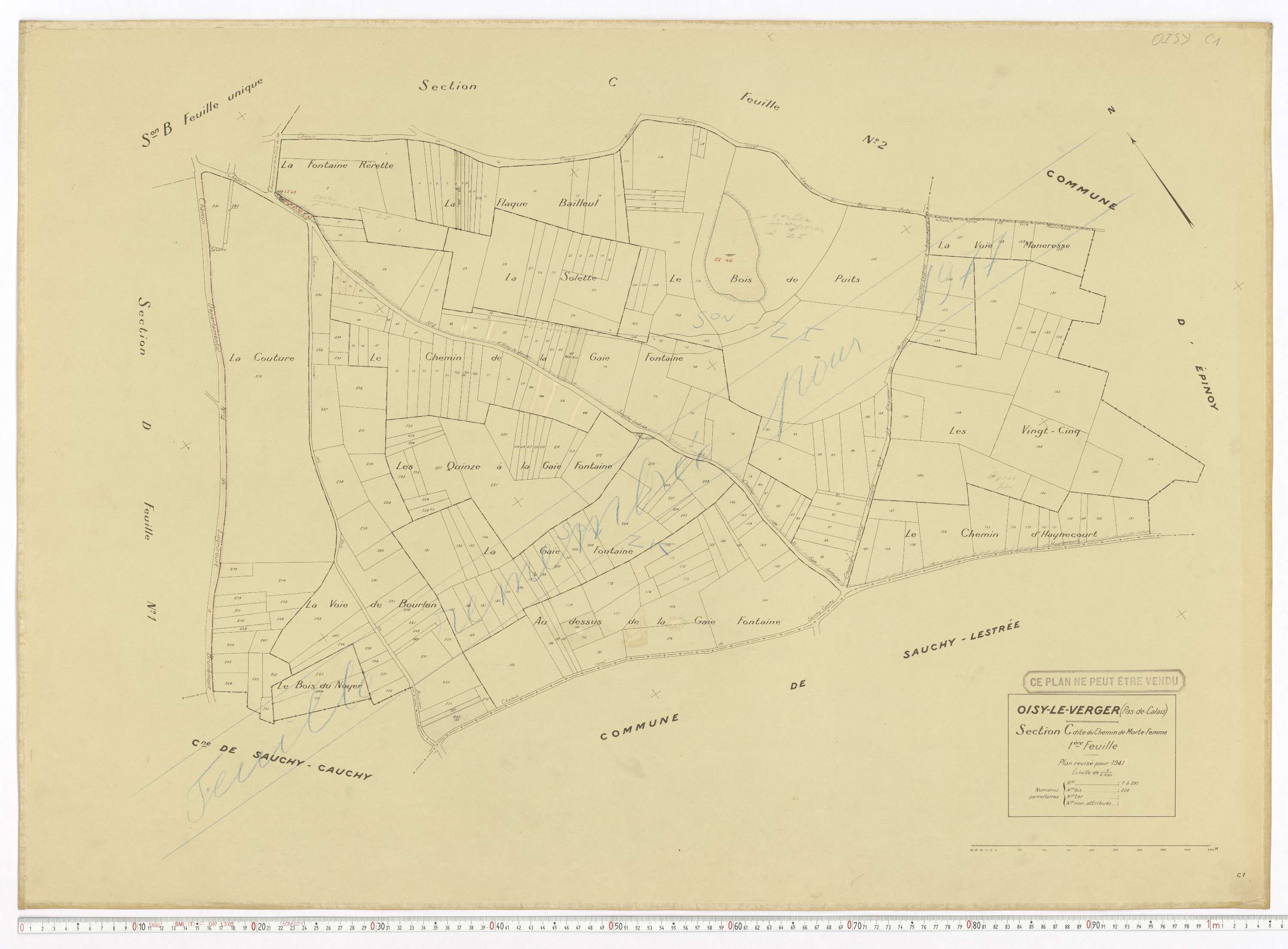 Oisy-le-Verger - Section C, feuille 1.