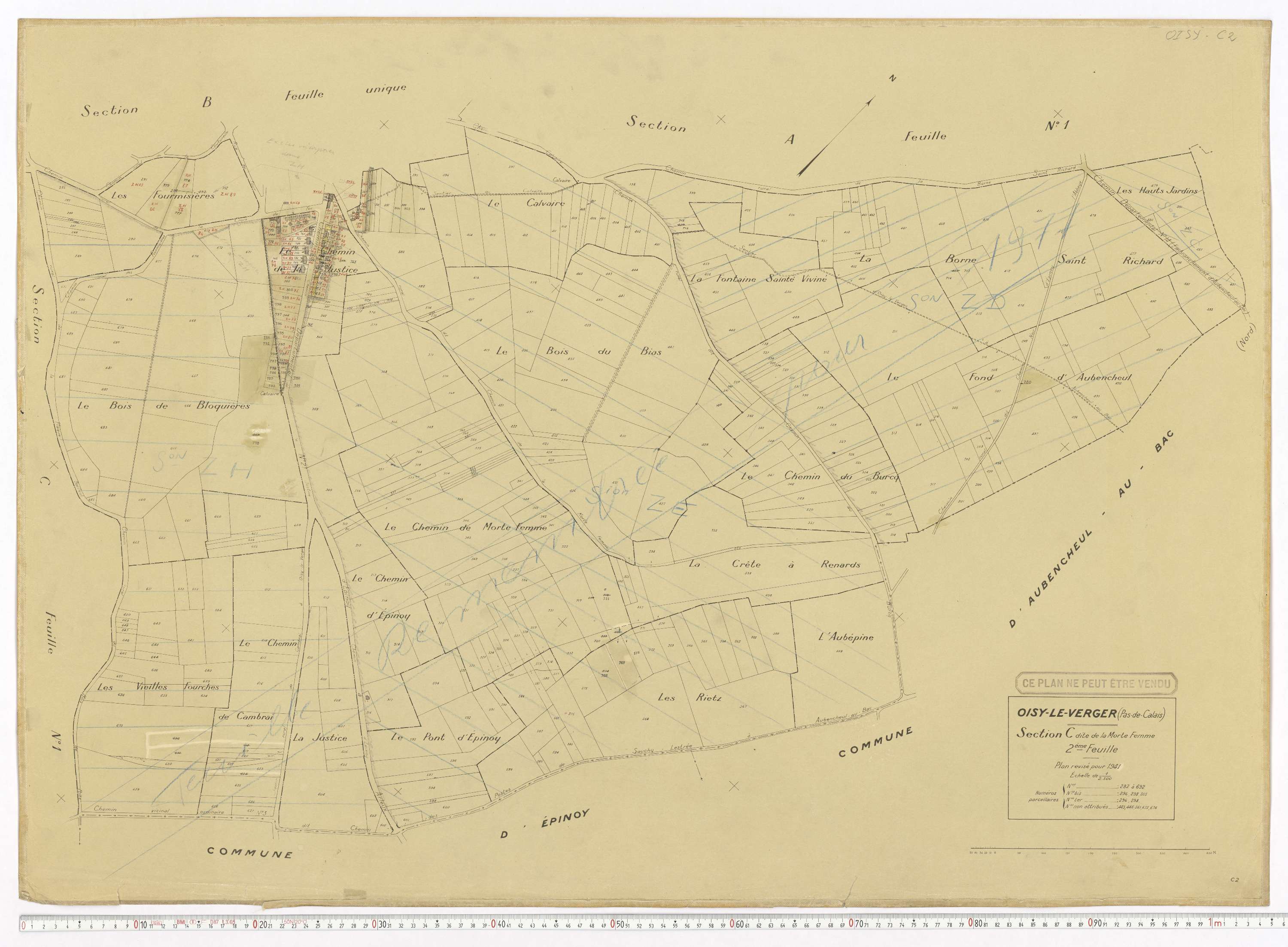 Oisy-le-Verger - Section C, feuille 2.