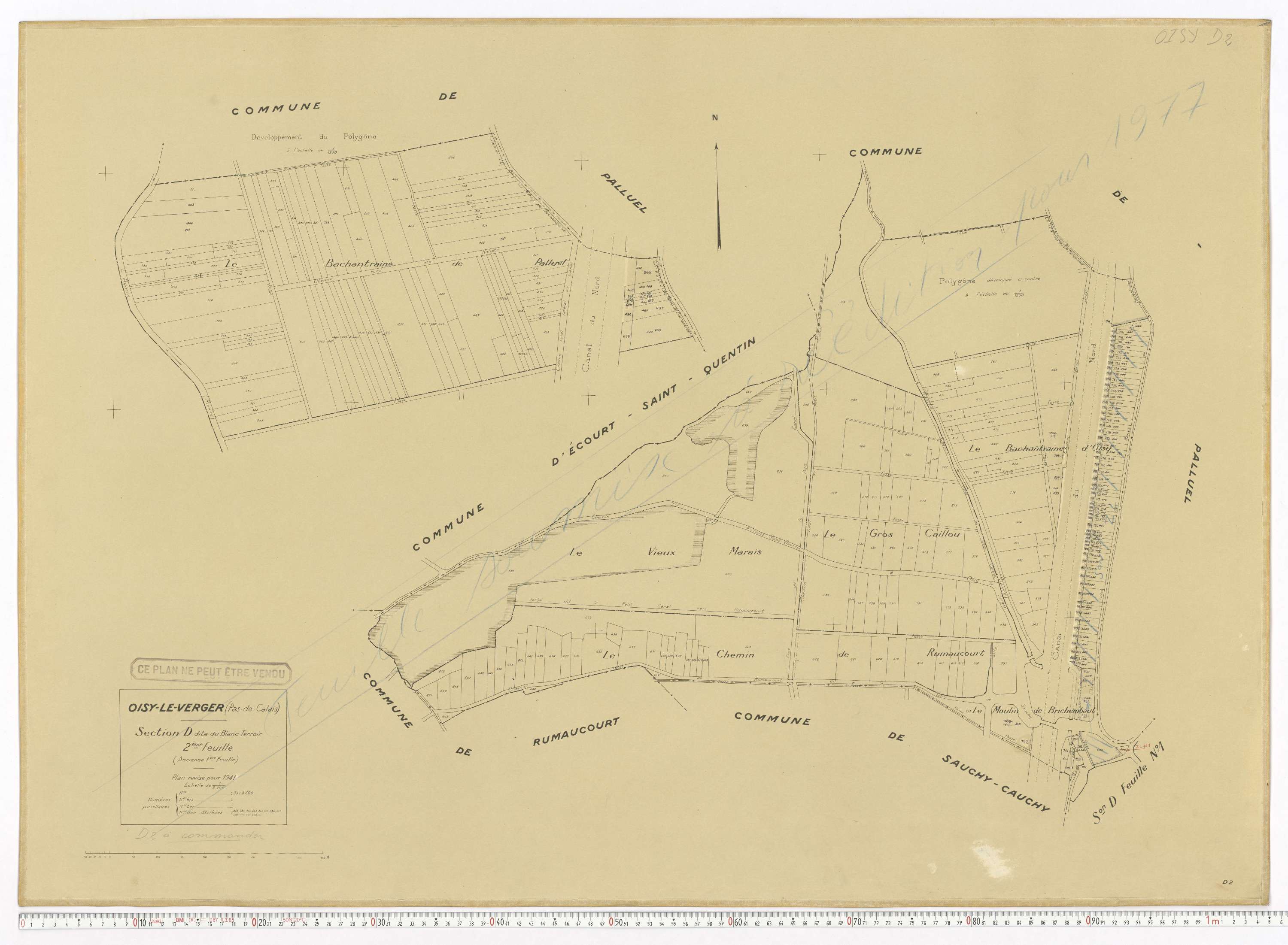 Oisy-le-Verger - Section D, feuille 2.