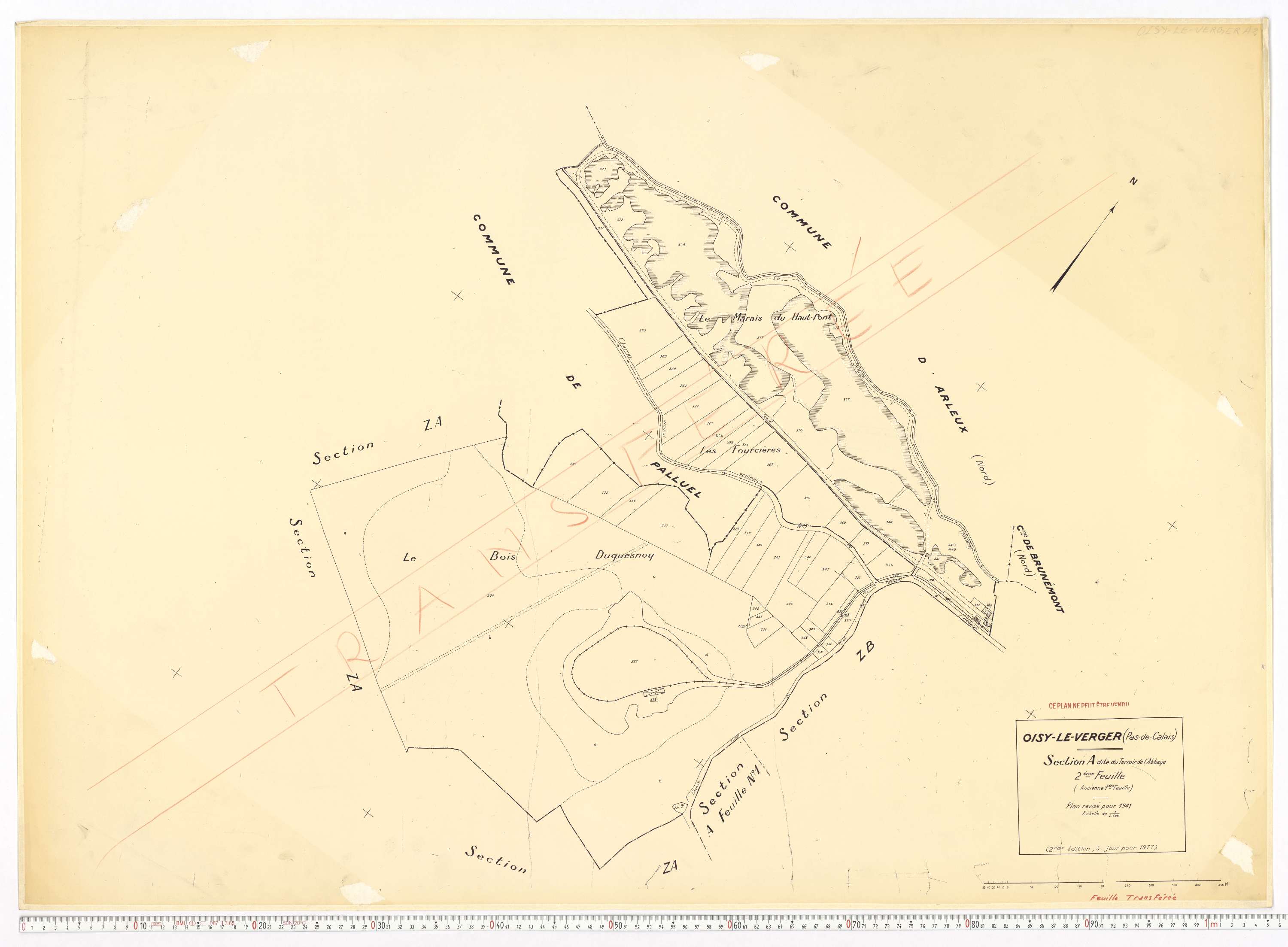 Oisy-le-Verger - Section A, feuille 2.