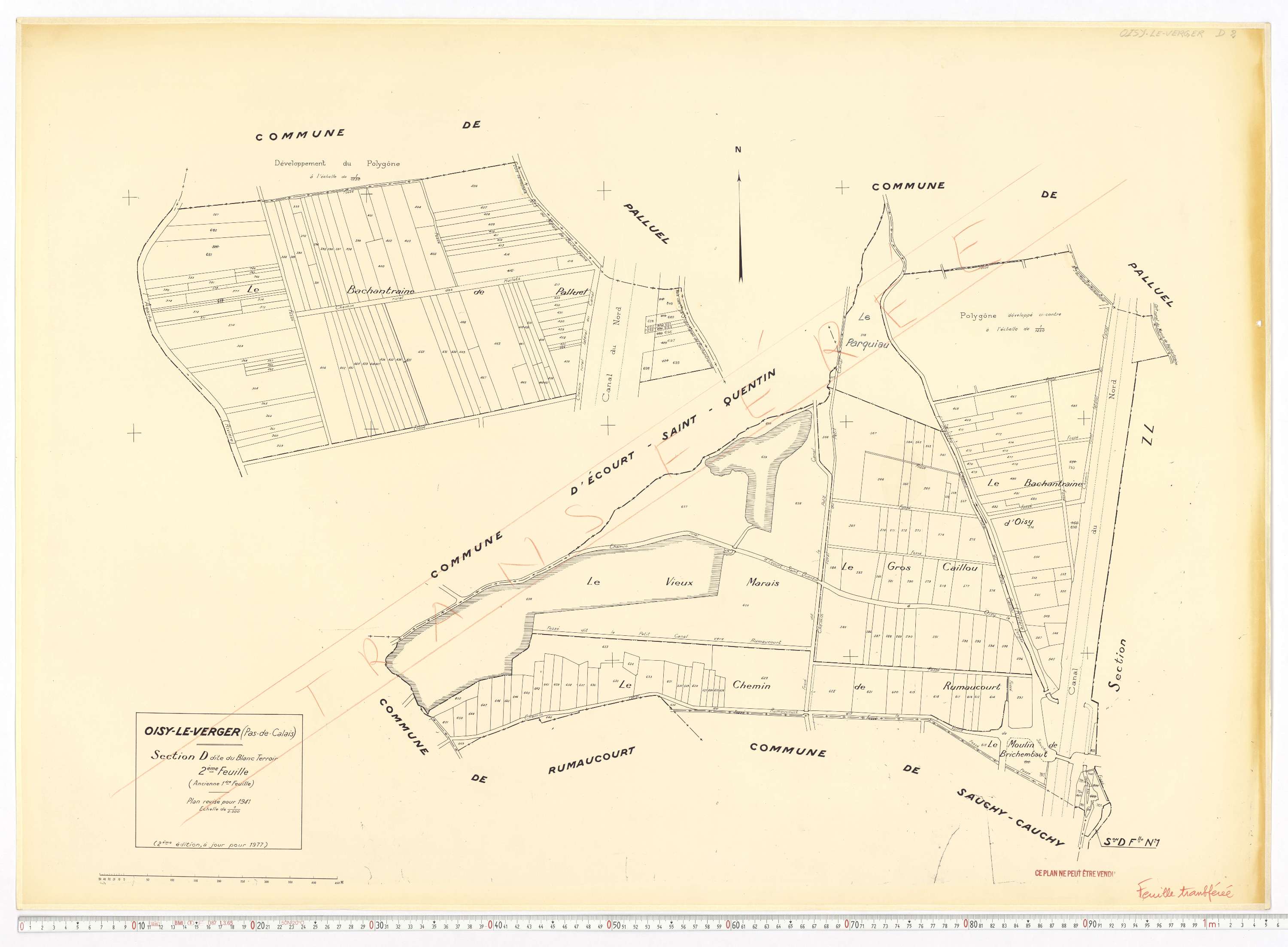 Oisy-le-Verger - Section D, feuille 2.
