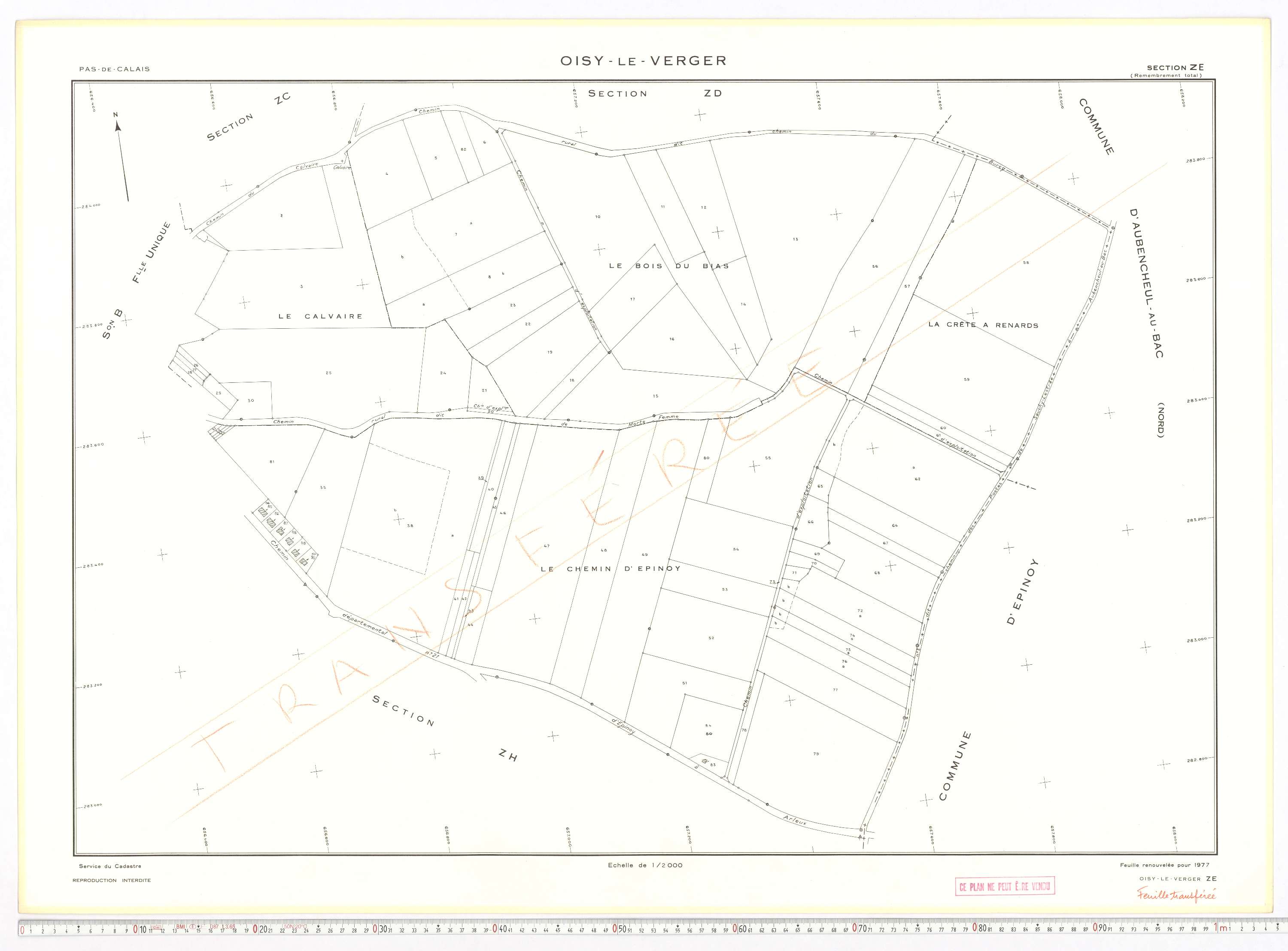 Oisy-le-Verger - Section ZE.