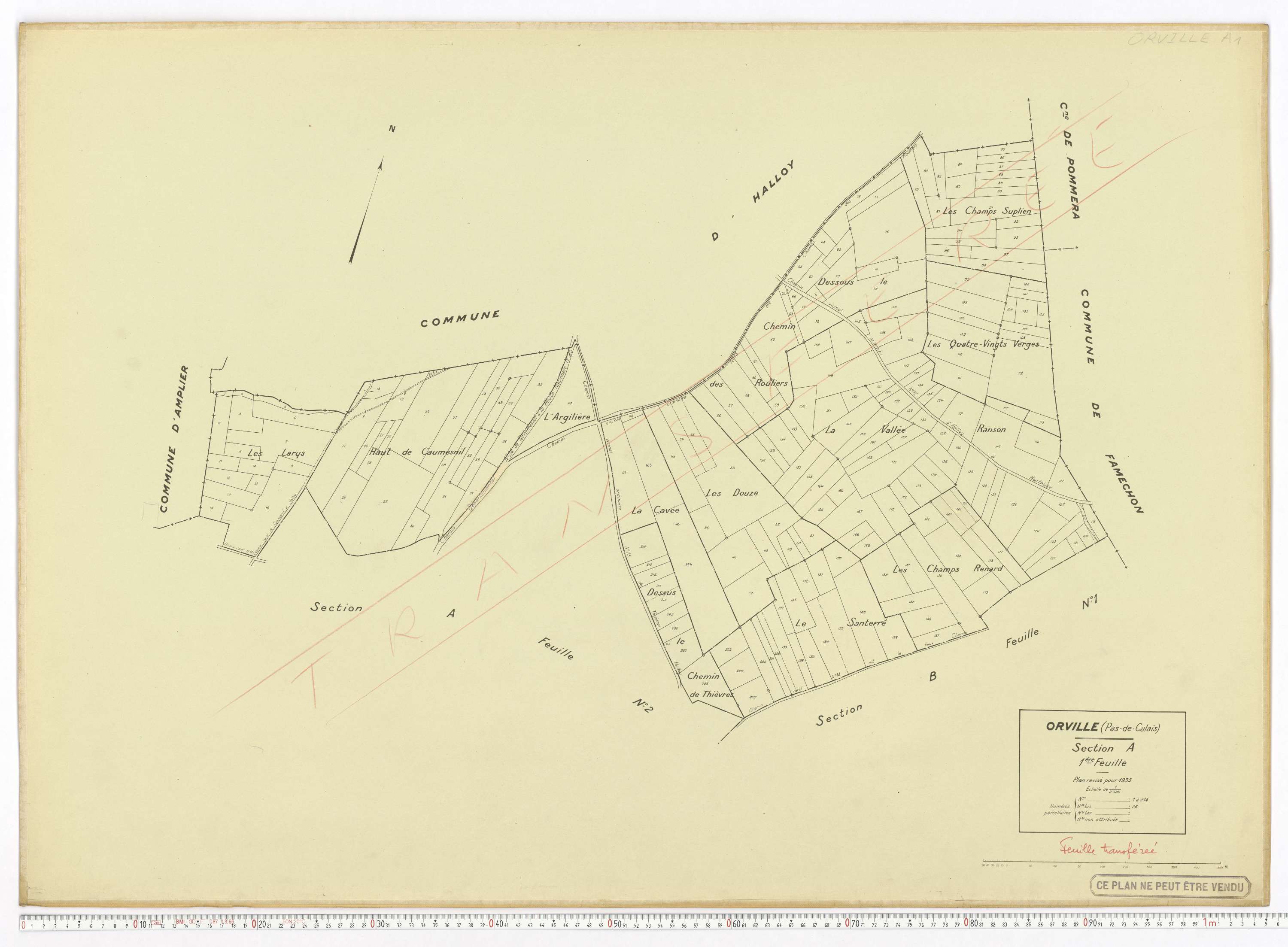 Orville - Section A, feuille 1.