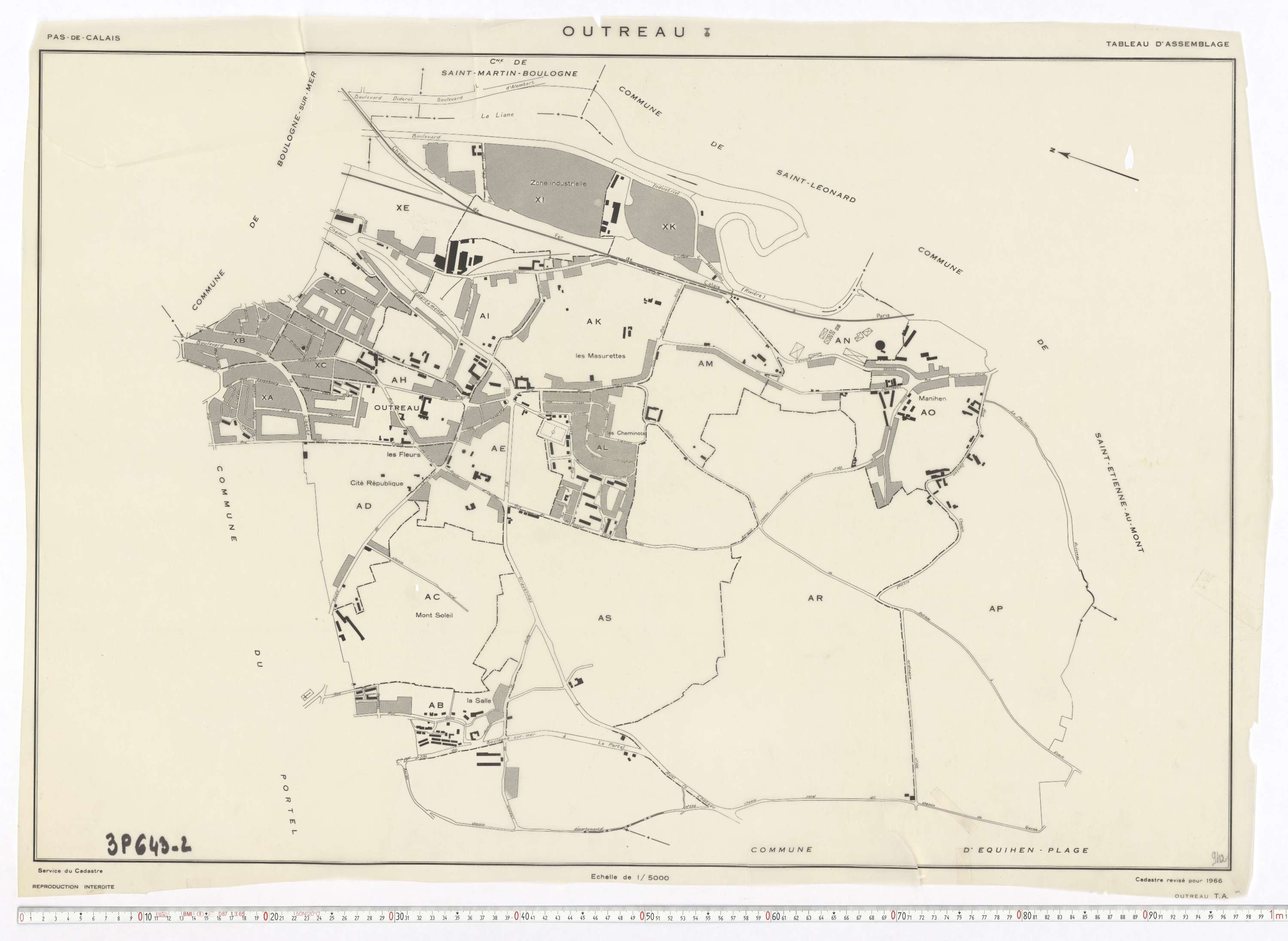 Outreau - Tableau d'assemblage.