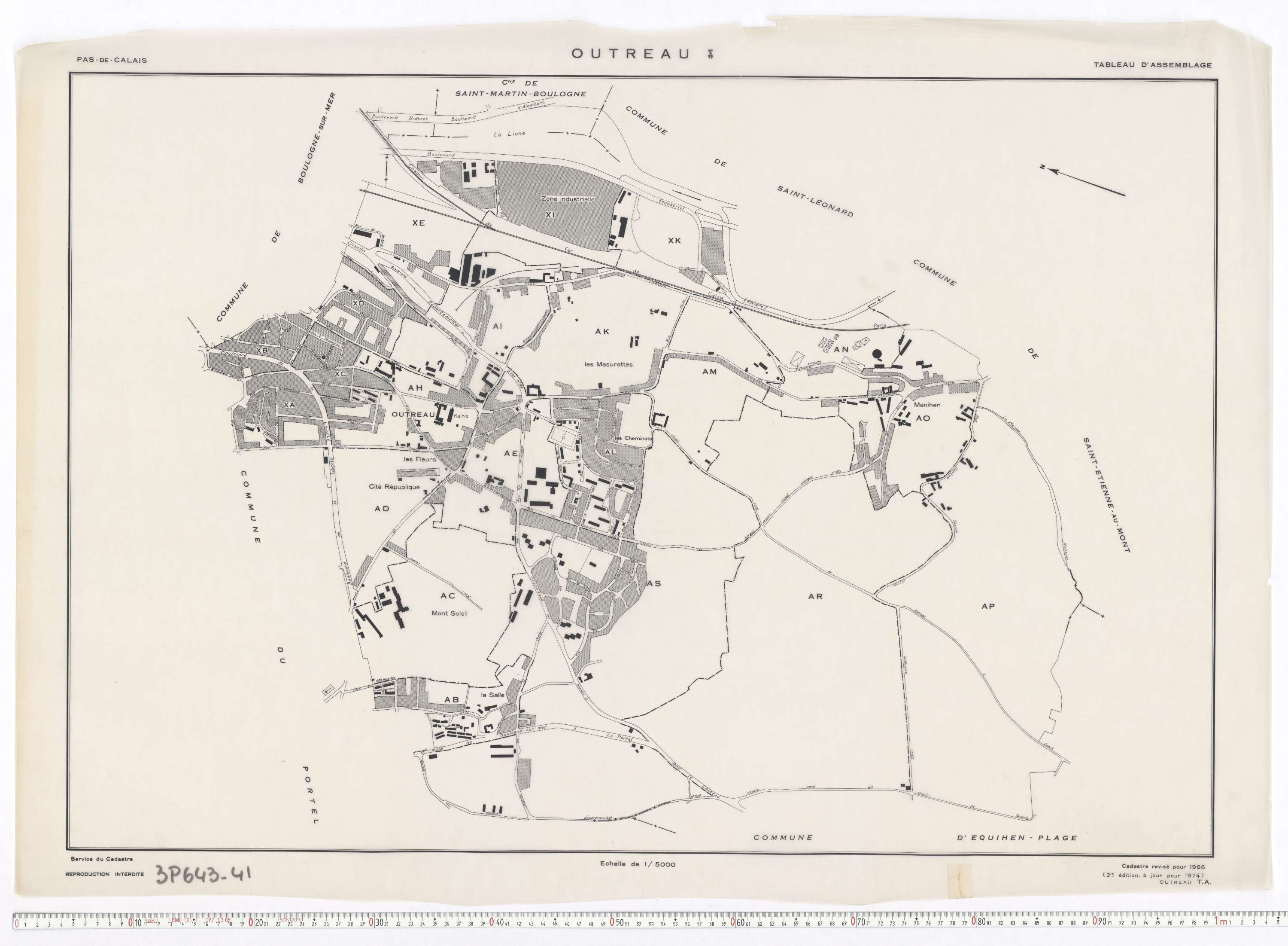 Outreau - Tableau d'assemblage.