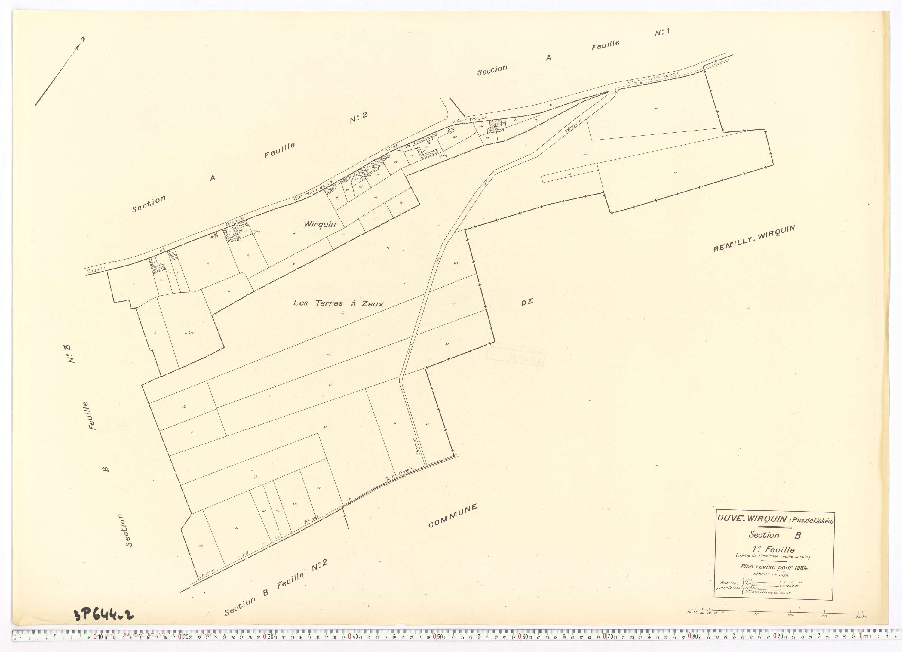 Ouve-Wirquin - Section B, feuille 1.