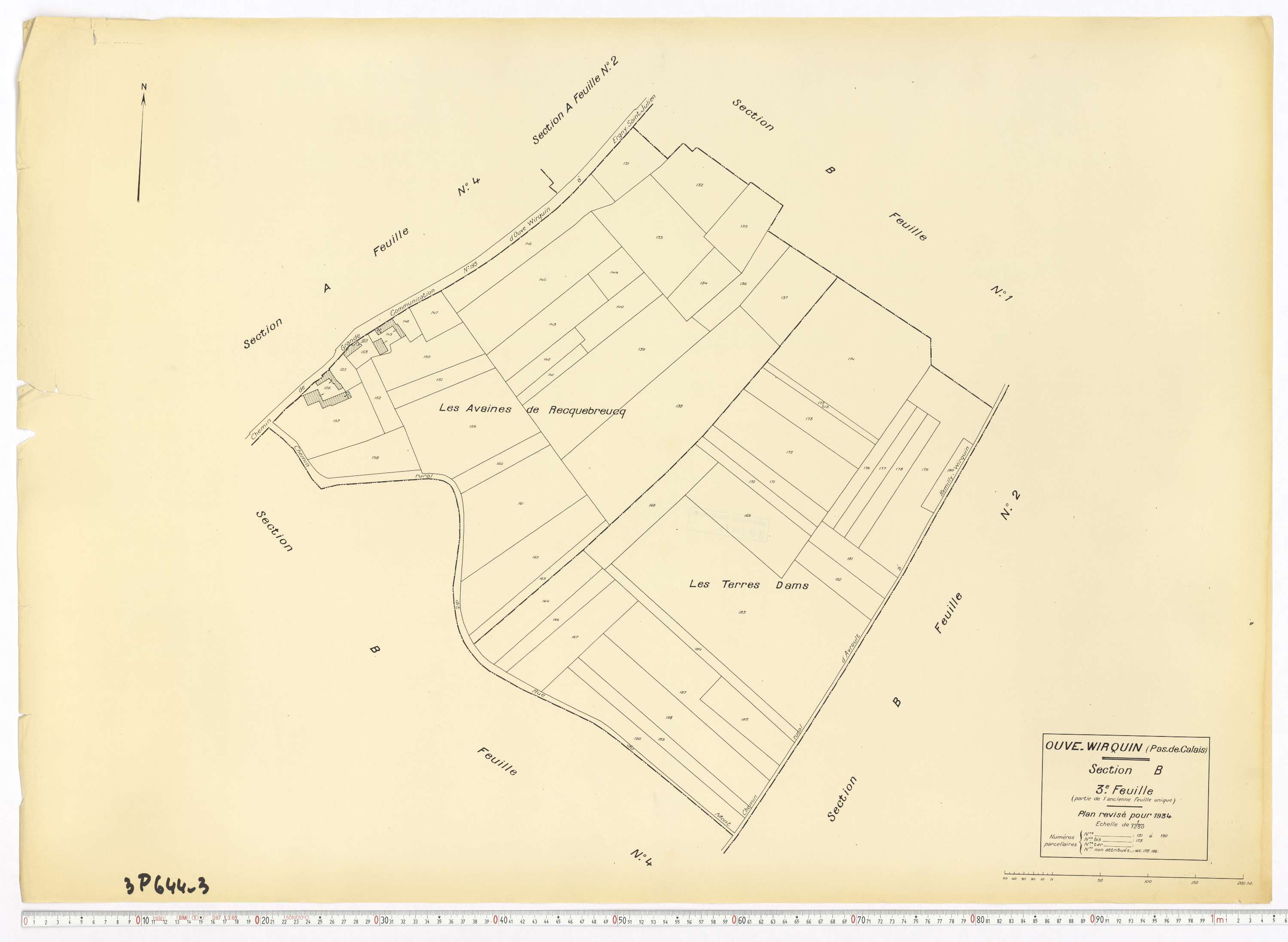 Ouve-Wirquin - Section B, feuille 3.